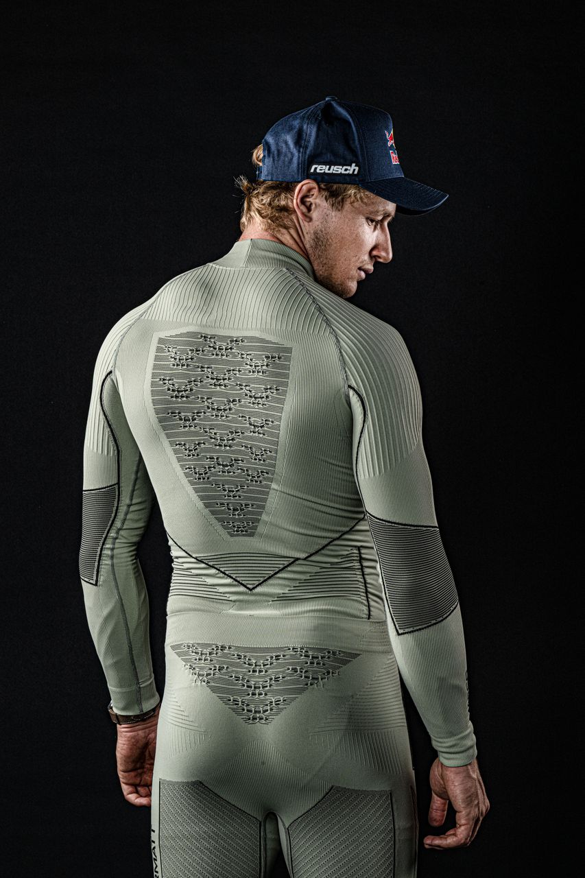 X-BIONIC ENERGY ACCUMULATOR 4.0 SHIRT TURTLE NECK LG SL MEN - MARCO ODERMATT SIGNATURE EDITION - Tea Grey Black - Turtle Necks - 9 of 10