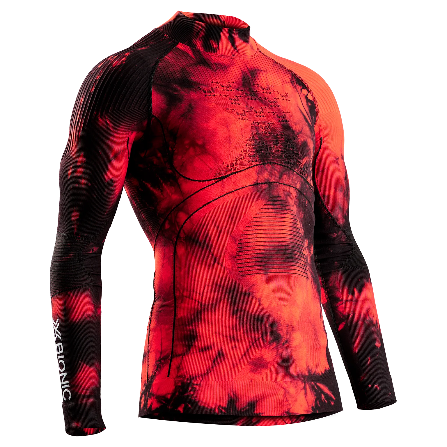X-BIONIC ENERGY ACCUMULATOR TURTLE NECK LS Swiss - Tiedye X Black Red - Turtle Necks - 1 of 8