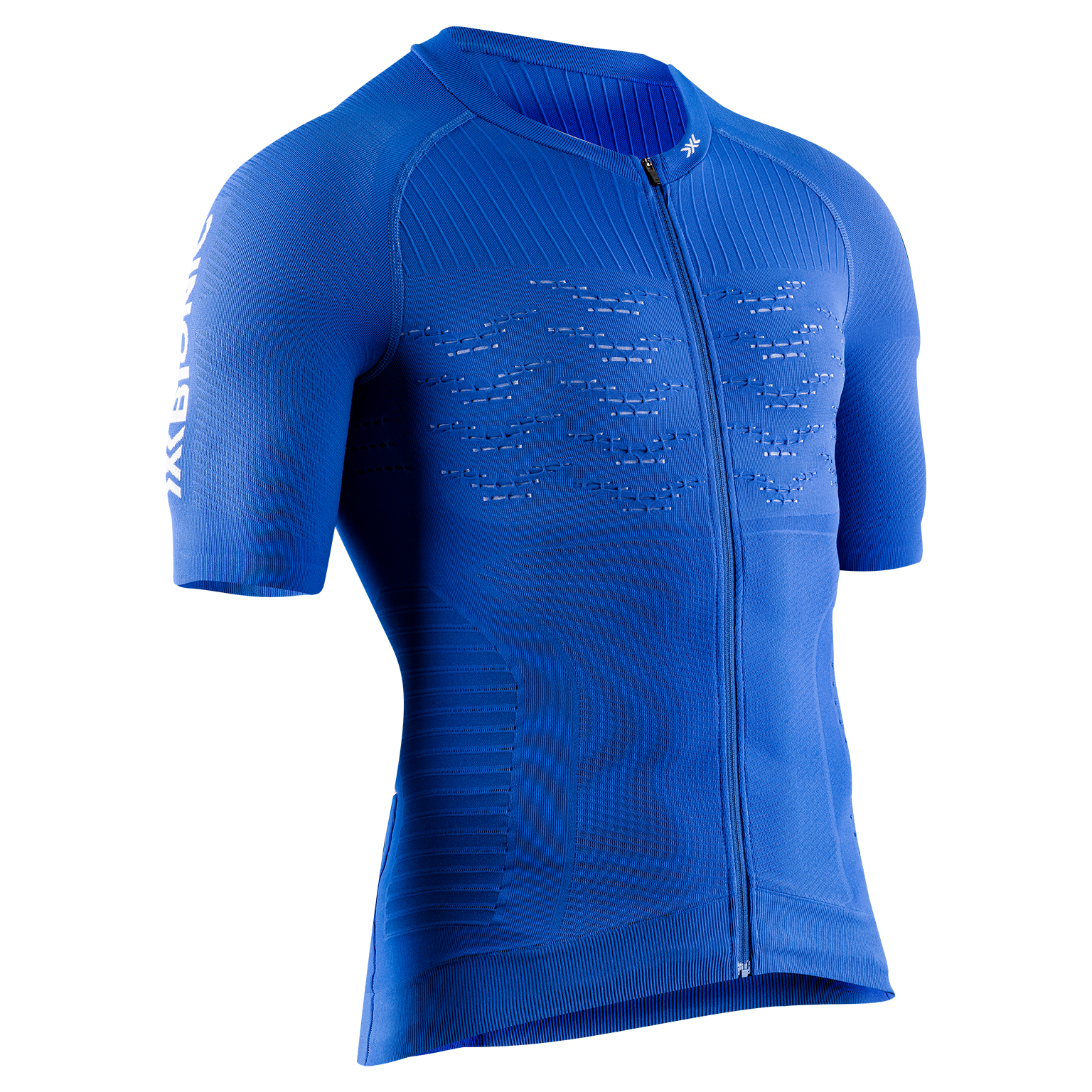 X-BIONIC EFFEKTOR 4D CYCLING ZIP SHIRT SH SL MEN - Blue Blossom Arctic White - Zip Shirts - 1 of 2
