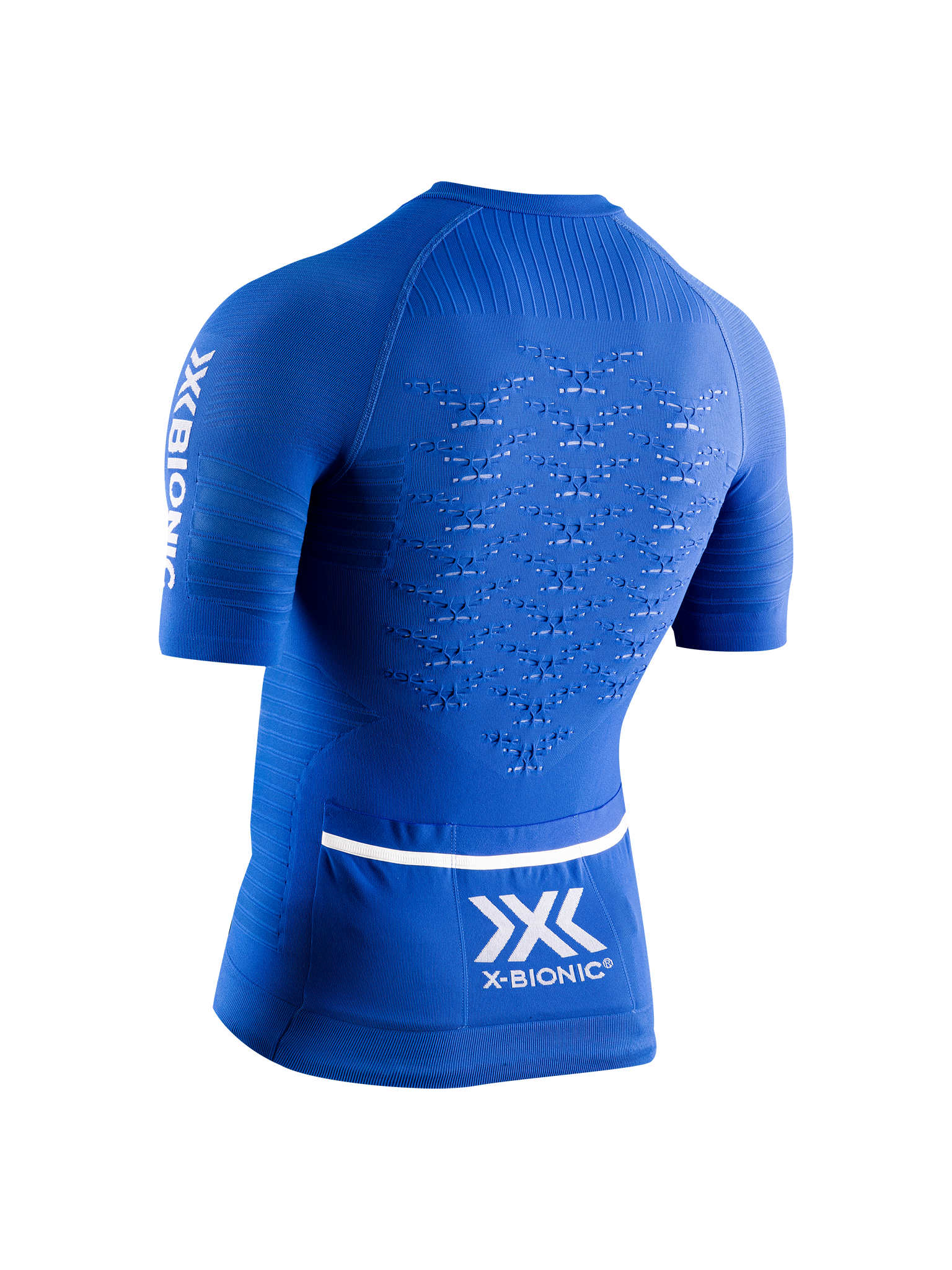 X-BIONIC EFFEKTOR 4D CYCLING ZIP SHIRT SH SL MEN - Blue Blossom Arctic White - Zip Shirts - 2 of 2