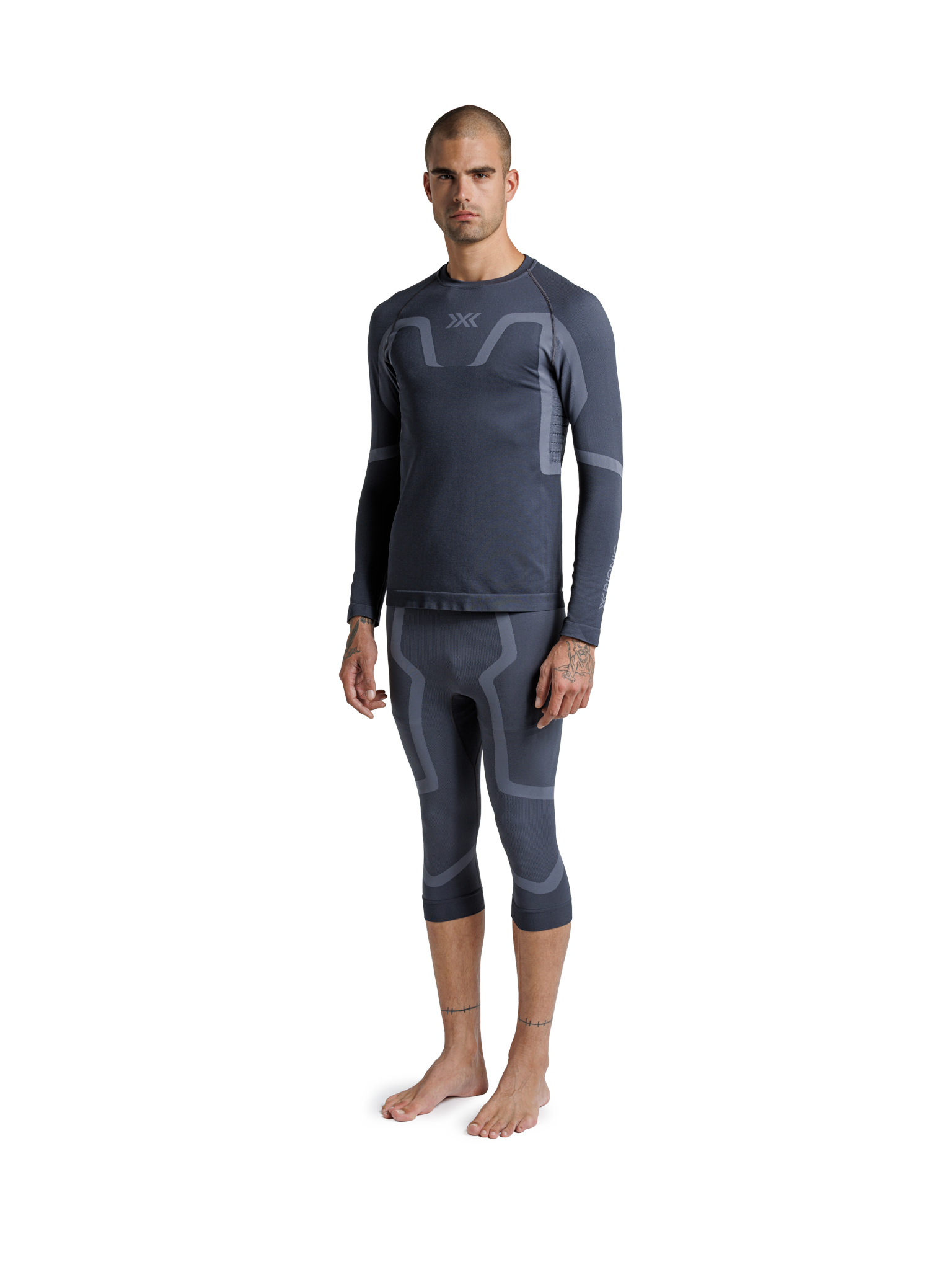 X-BIONIC X-ENTIAL 3/4 TIGHTS MEN - Anthracite - 3/4 Pants - 7 of 8