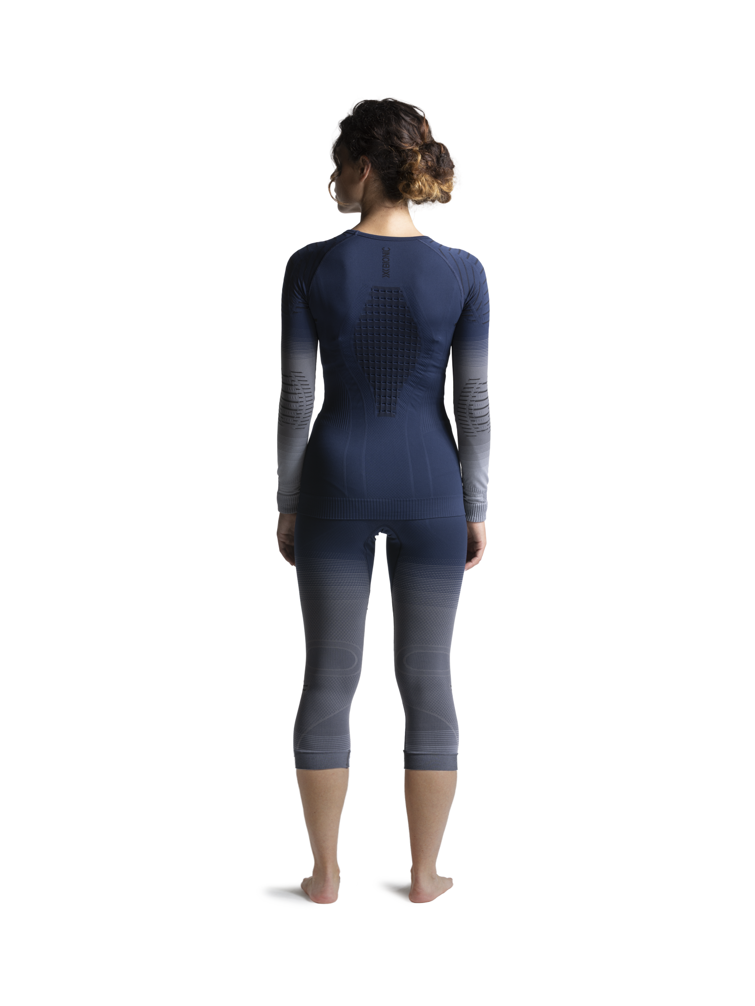 X-BIONIC INVENT GRAPHICS PANTS 3/4 WOMEN - Marine Grey Light Grey - 3/4 Pants - 5 of 7