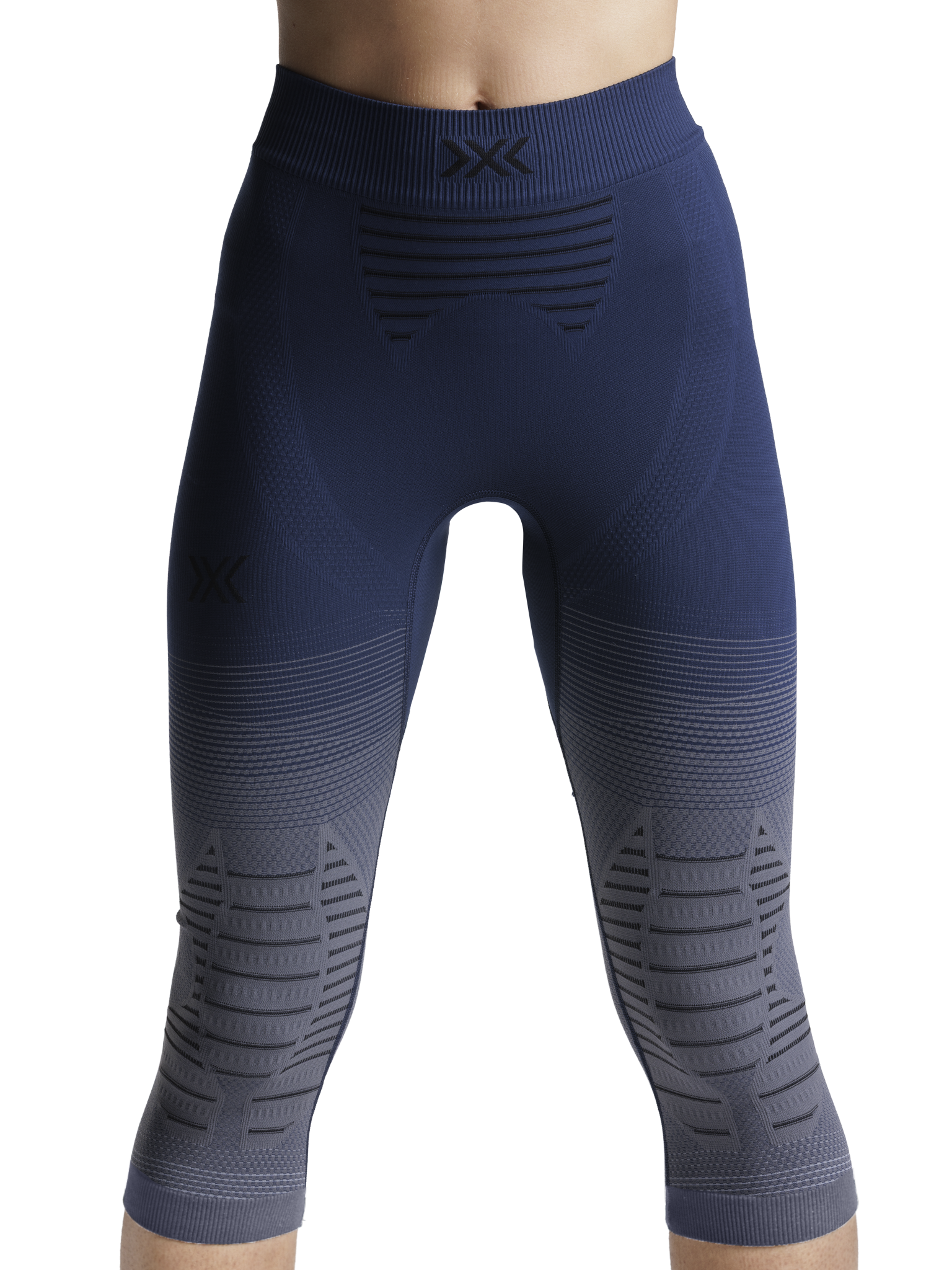 X-BIONIC INVENT GRAPHICS PANTS 3/4 WOMEN - Marine Grey Light Grey - 3/4 Pants - 7 of 7