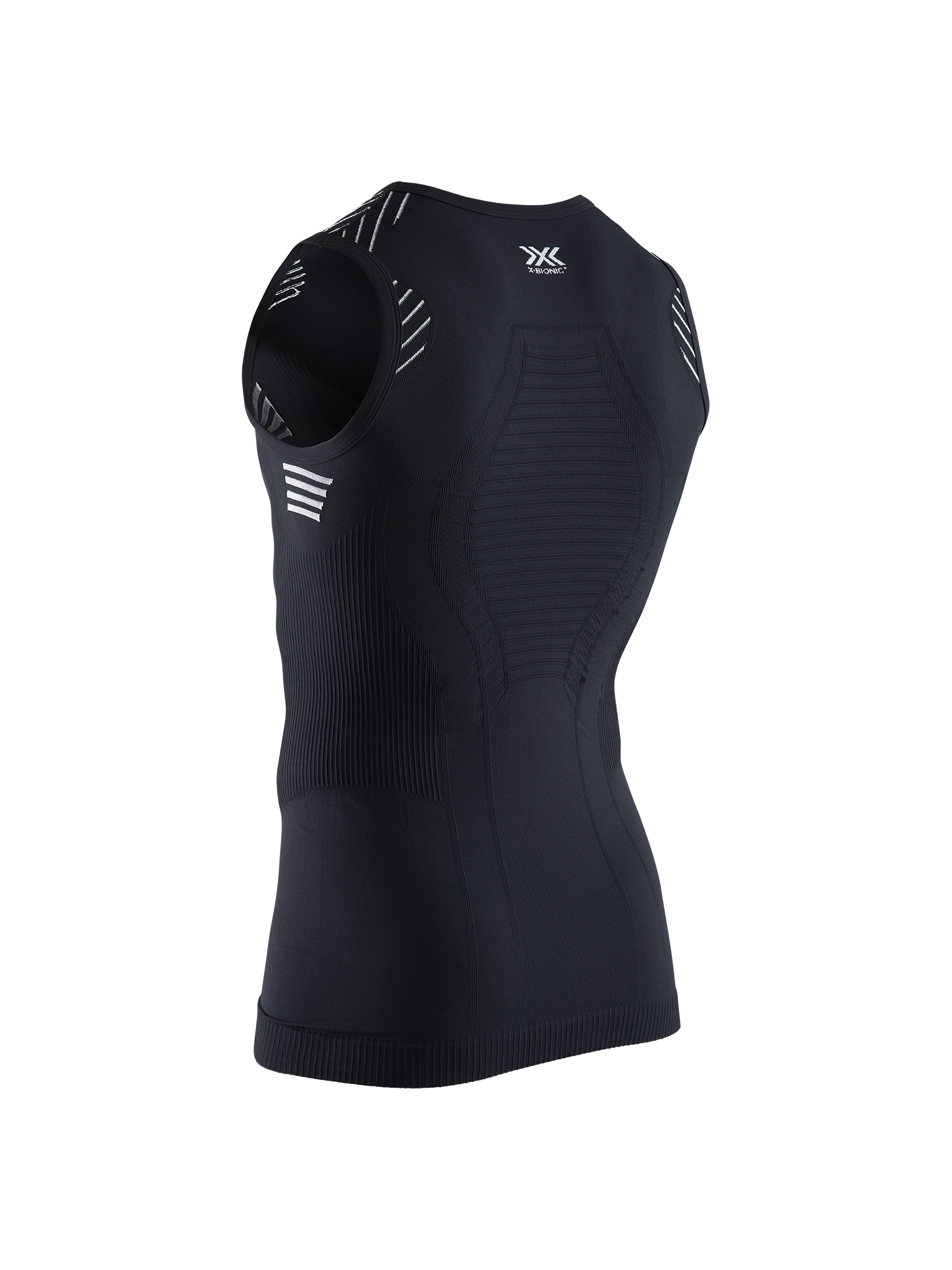 X-BIONIC INVENT 4.0 LT SINGLET MEN - Opal Black Arctic White - Tanks - 2 of 6