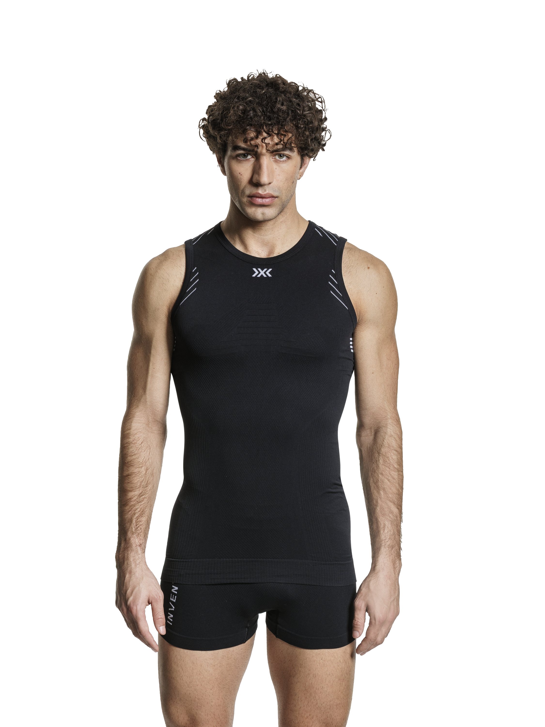 X-BIONIC INVENT 4.0 LT SINGLET MEN - Opal Black Arctic White - Tanks - 3 of 6