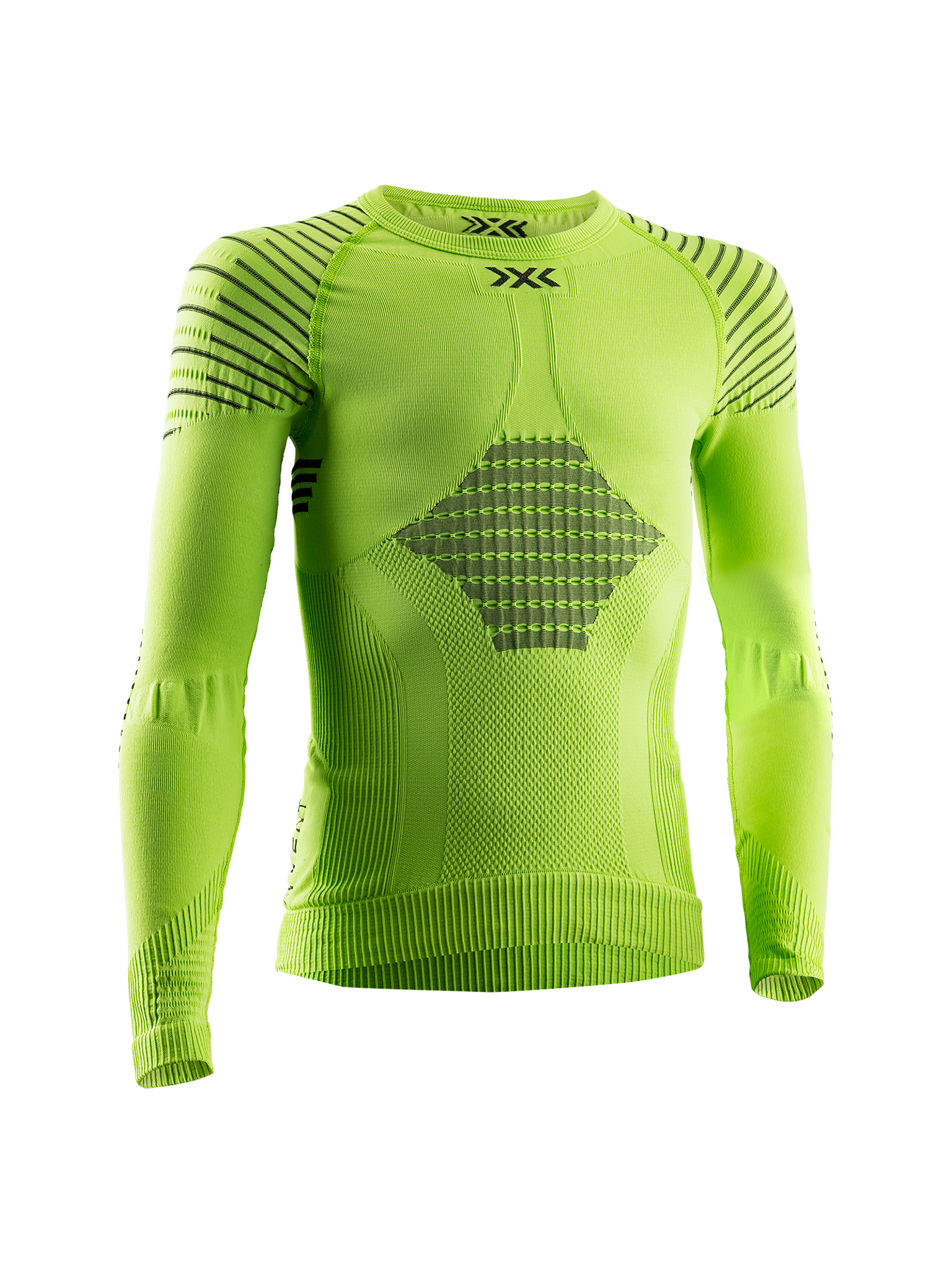 X-BIONIC INVENT 4.0 SHIRT LG SL JR - Green Lime Black - Longsleeves - 1 of 15