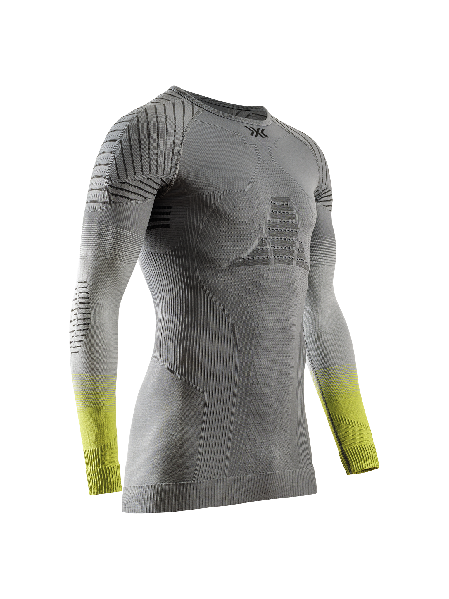 X-BIONIC INVENT GRAPHICS SHIRT LS MEN - Rhino Grey Light Grey Canary - Longsleeves - 14 of 26