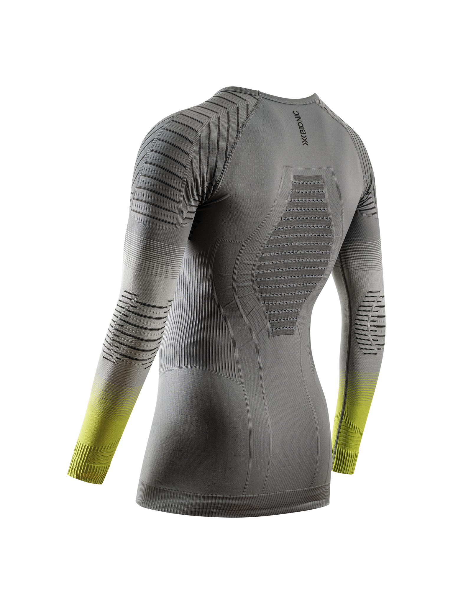 X-BIONIC INVENT GRAPHICS SHIRT LS MEN - Rhino Grey Light Grey Canary - Longsleeves - 15 of 26