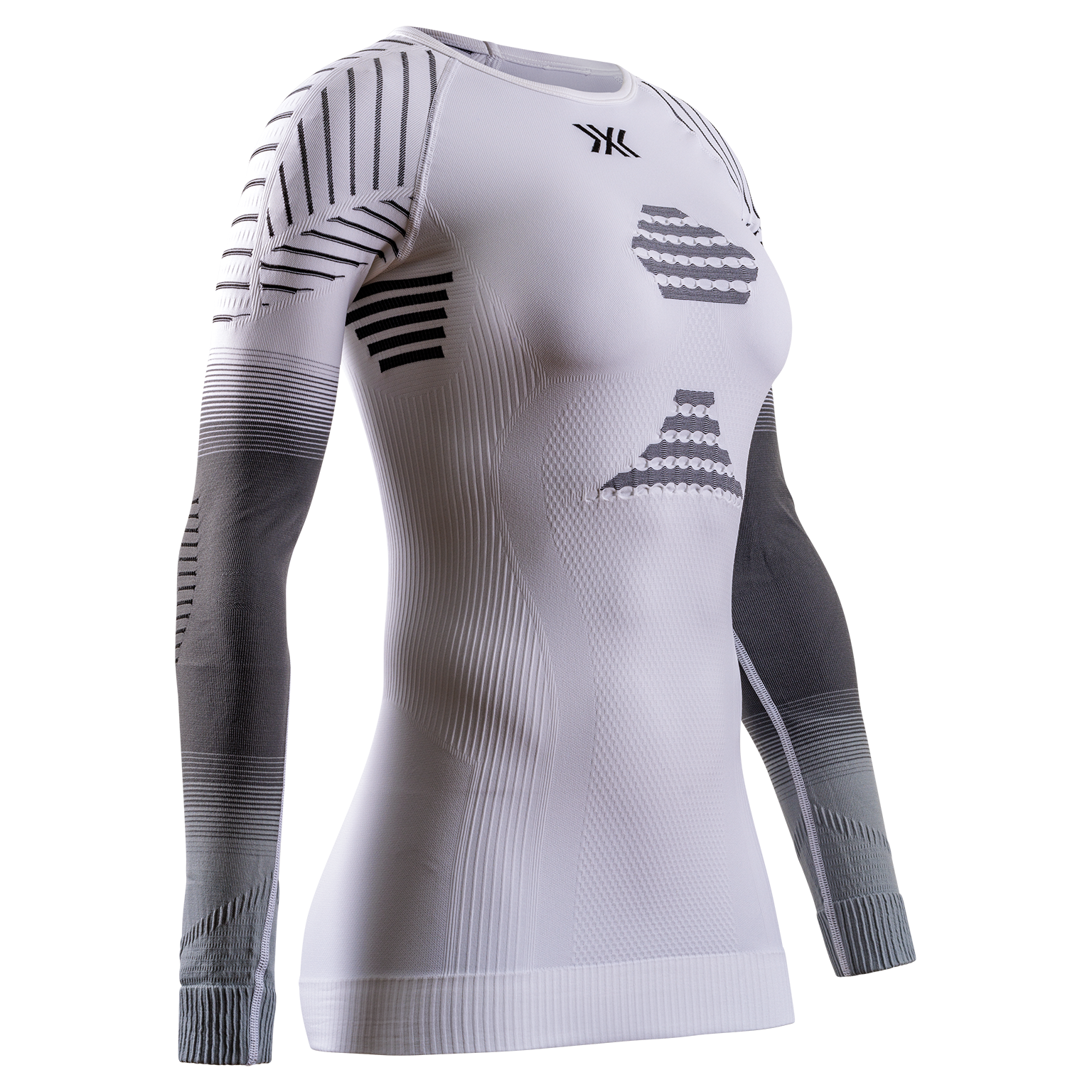X-BIONIC INVENT GRAPHICS SHIRT LS WMN - X White Grey Light Grey - Longsleeves - 9 of 31
