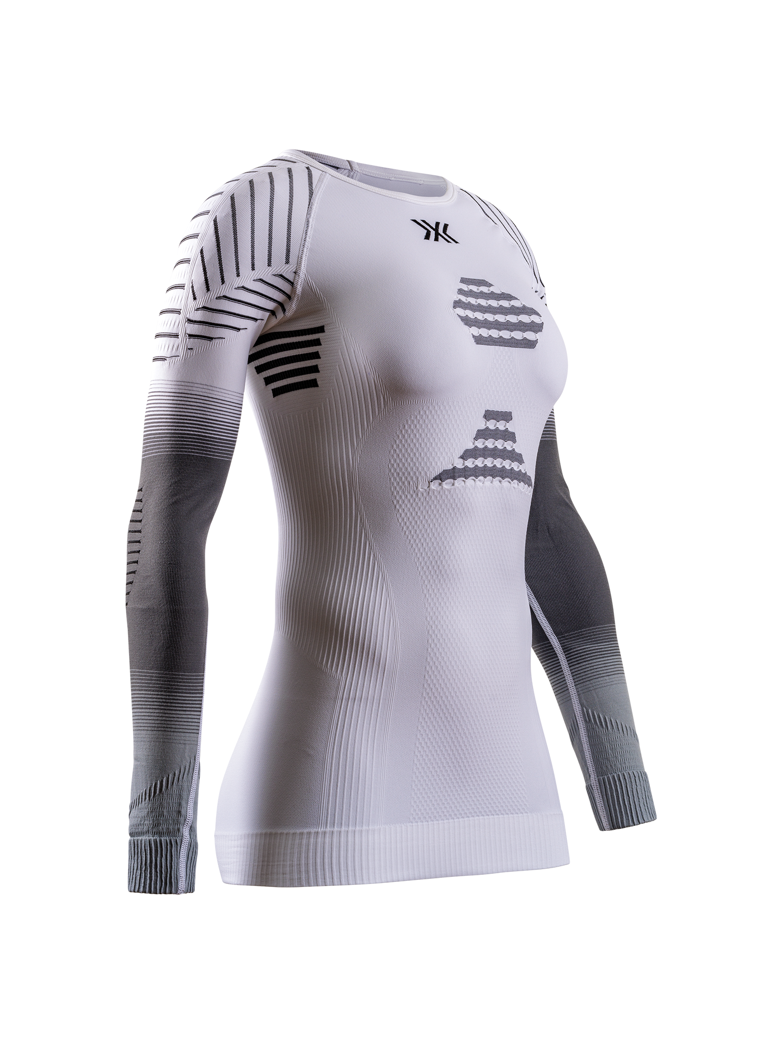 X-BIONIC INVENT GRAPHICS SHIRT LS WMN - X White Grey Light Grey - Longsleeves - 4 of 11