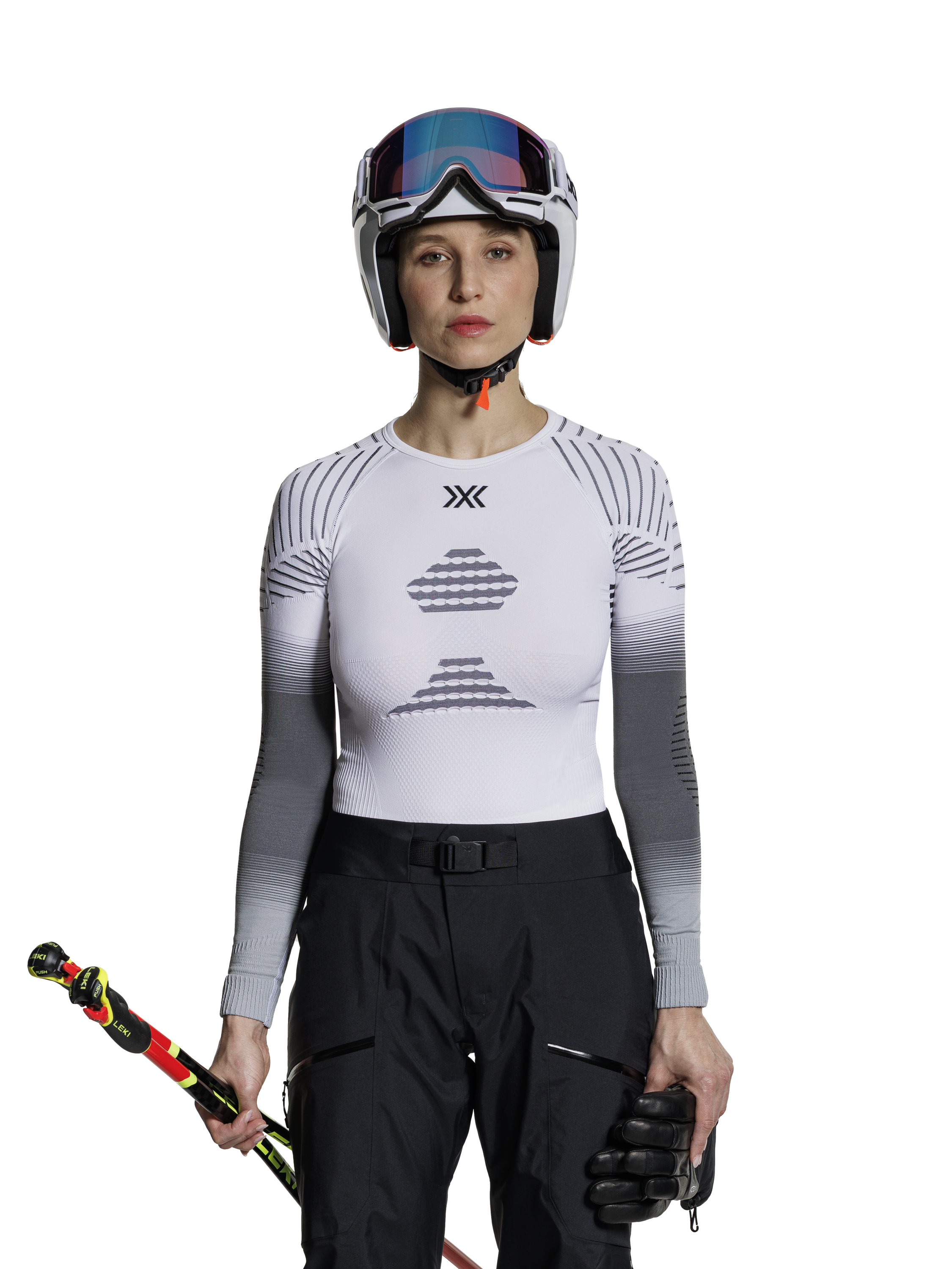 X-BIONIC INVENT GRAPHICS SHIRT LS WMN - X White Grey Light Grey - Longsleeves - 6 of 11