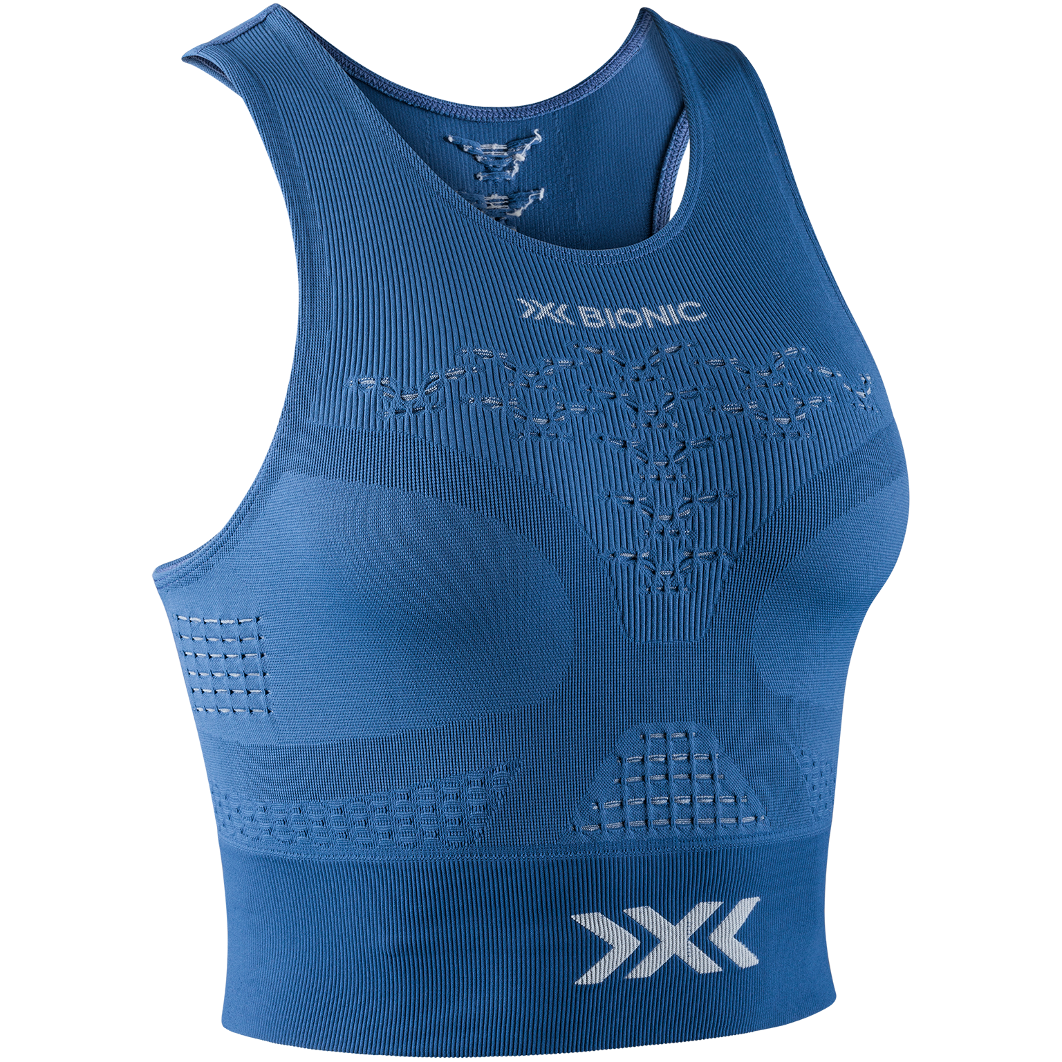 X-BIONIC ENERGIZER 4.0 FITNESS CROP TOP WMN - Jeans Blue Pearl Beige - T-Shirts - 1 of 2