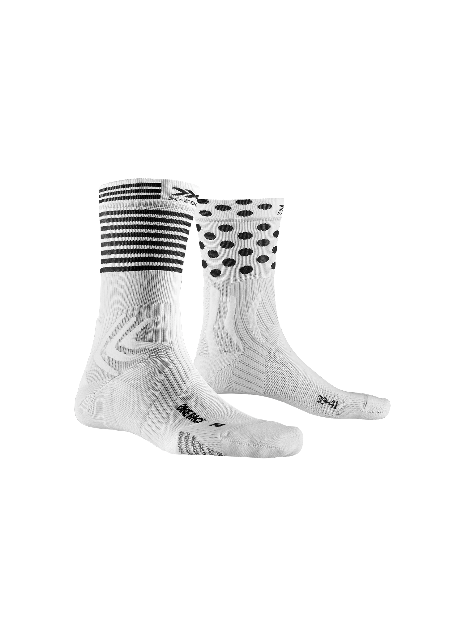 X-SOCKS BIKE RACE 4.0 - Arctic White Dot Stripe - Crew - 2 of 5