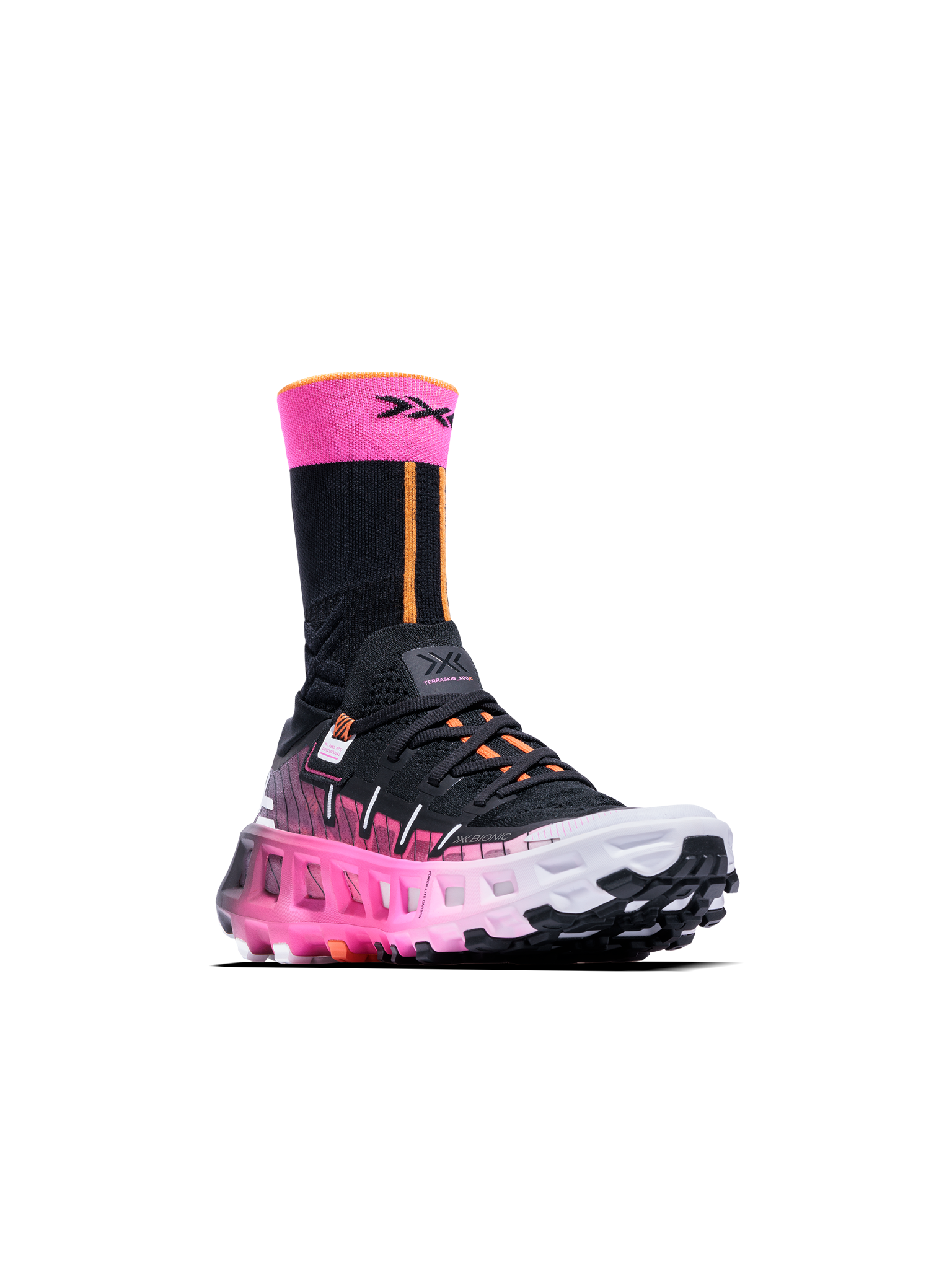 X-BIONIC TERRASKIN X00/C - X Black X White Fluo Pink - Footwear - 43 of 50