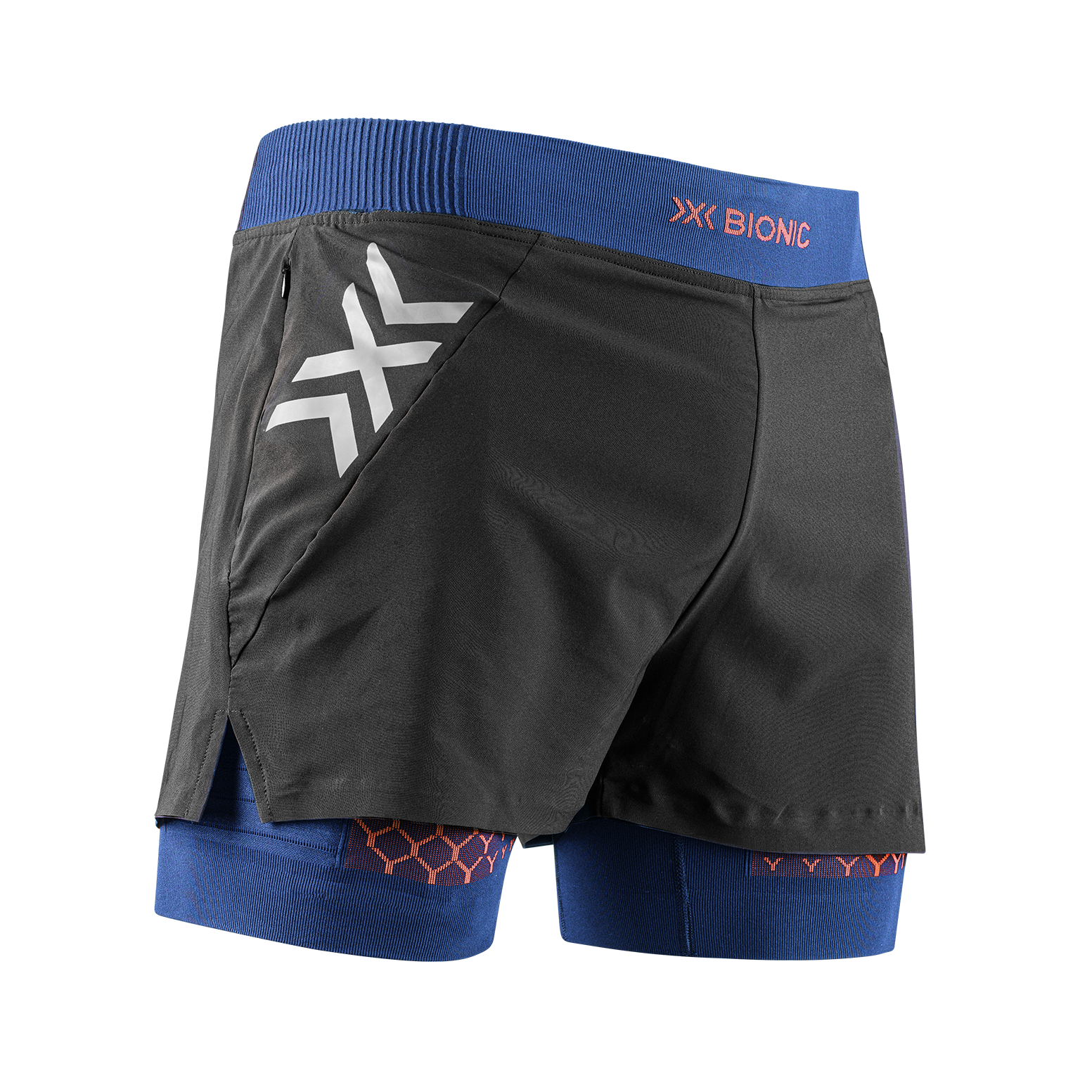 X-BIONIC TWYCE RACE 2in1 SHORTS MEN - Blueprint Orange - Hybrid Shorts - 7 of 13