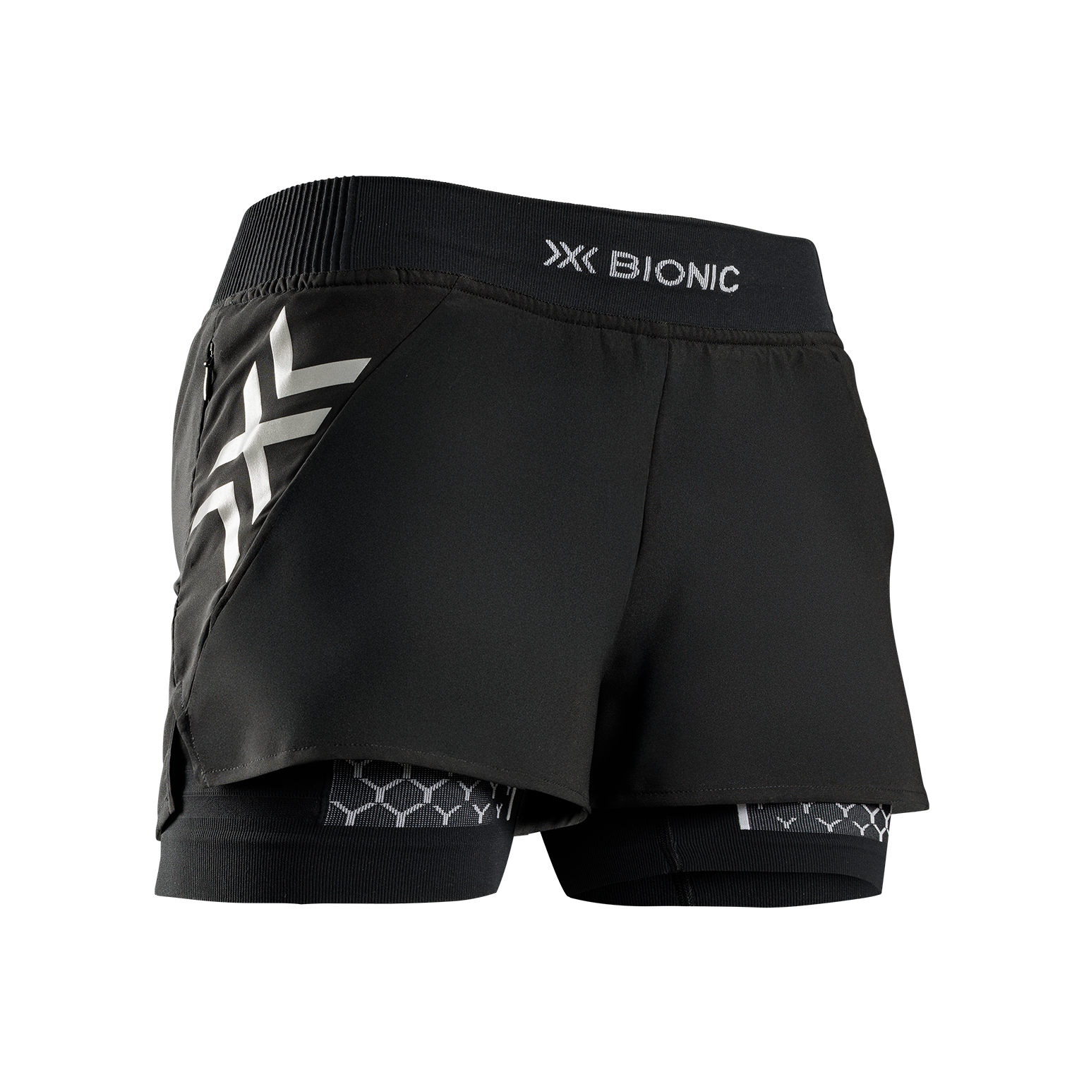 X-BIONIC TWYCE RACE 2in1 SHORTS WMN - X Black X Black - Hybrid Shorts - 7 of 9