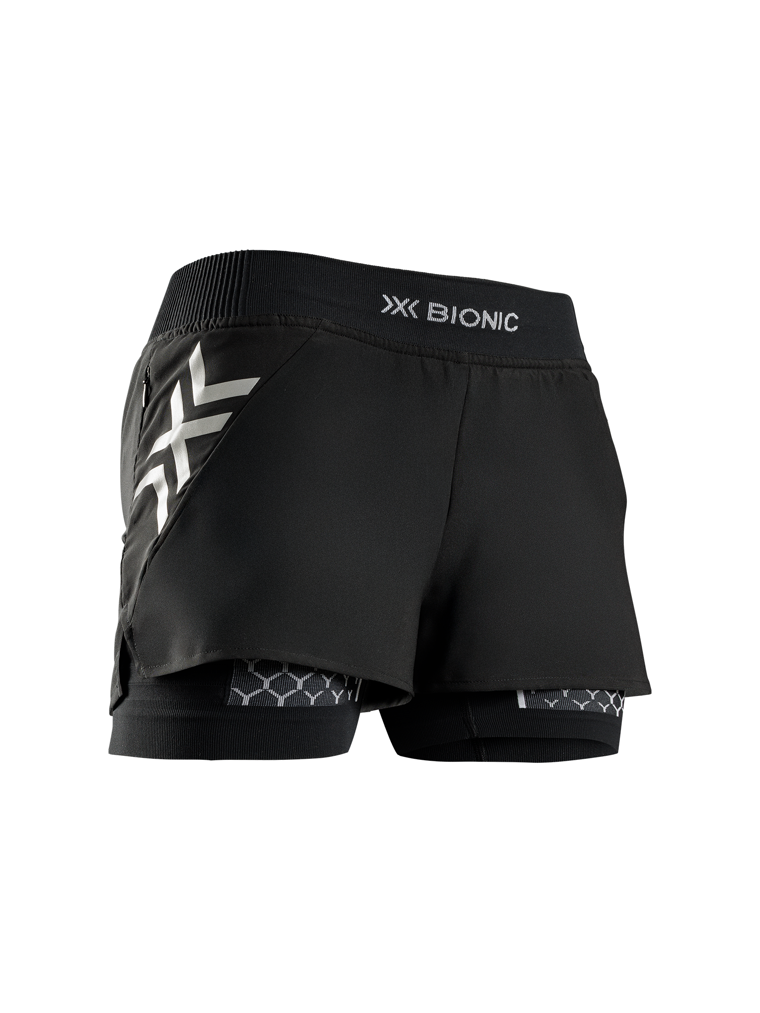 X-BIONIC TWYCE RACE 2in1 SHORTS WMN - X Black X Black - Hybrid Shorts - 7 of 9