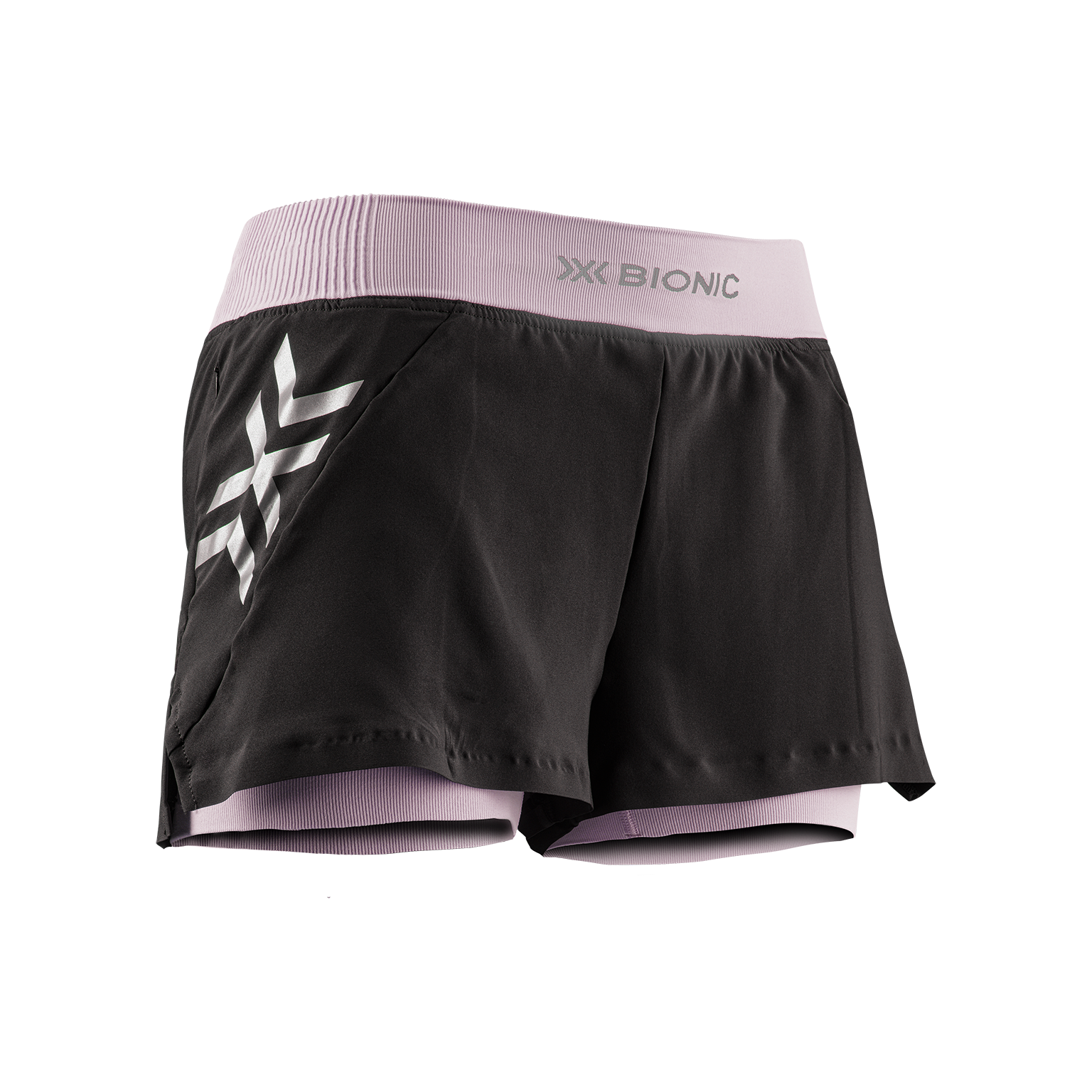 X-BIONIC TWYCE RACE 2in1 SHORTS WMN - Pale Lilac Grey - Hybrid Shorts - 3 of 9