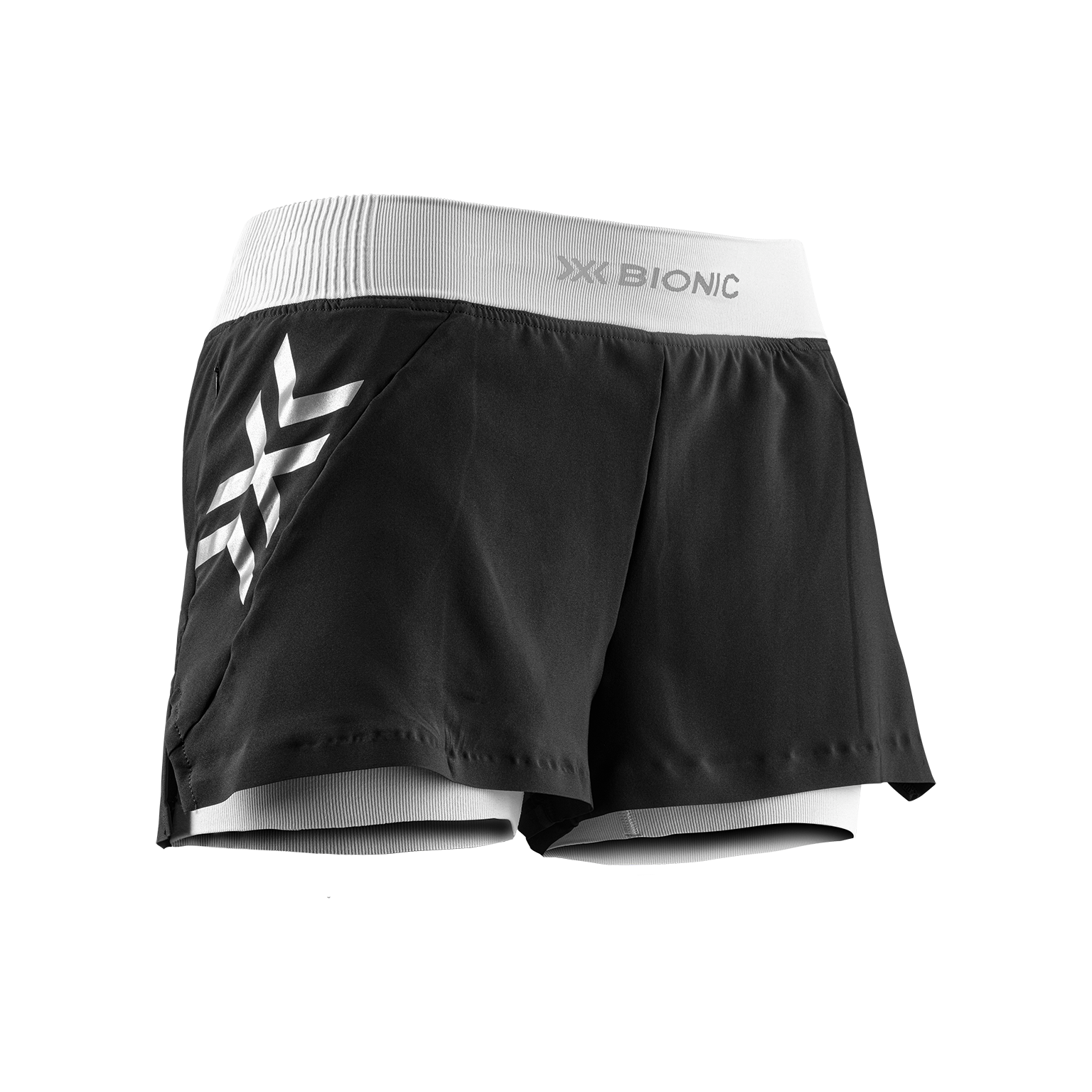 X-BIONIC TWYCE RACE 2in1 SHORTS WMN - Arctic White Pearl Grey - Hybrid Shorts - 1 of 9