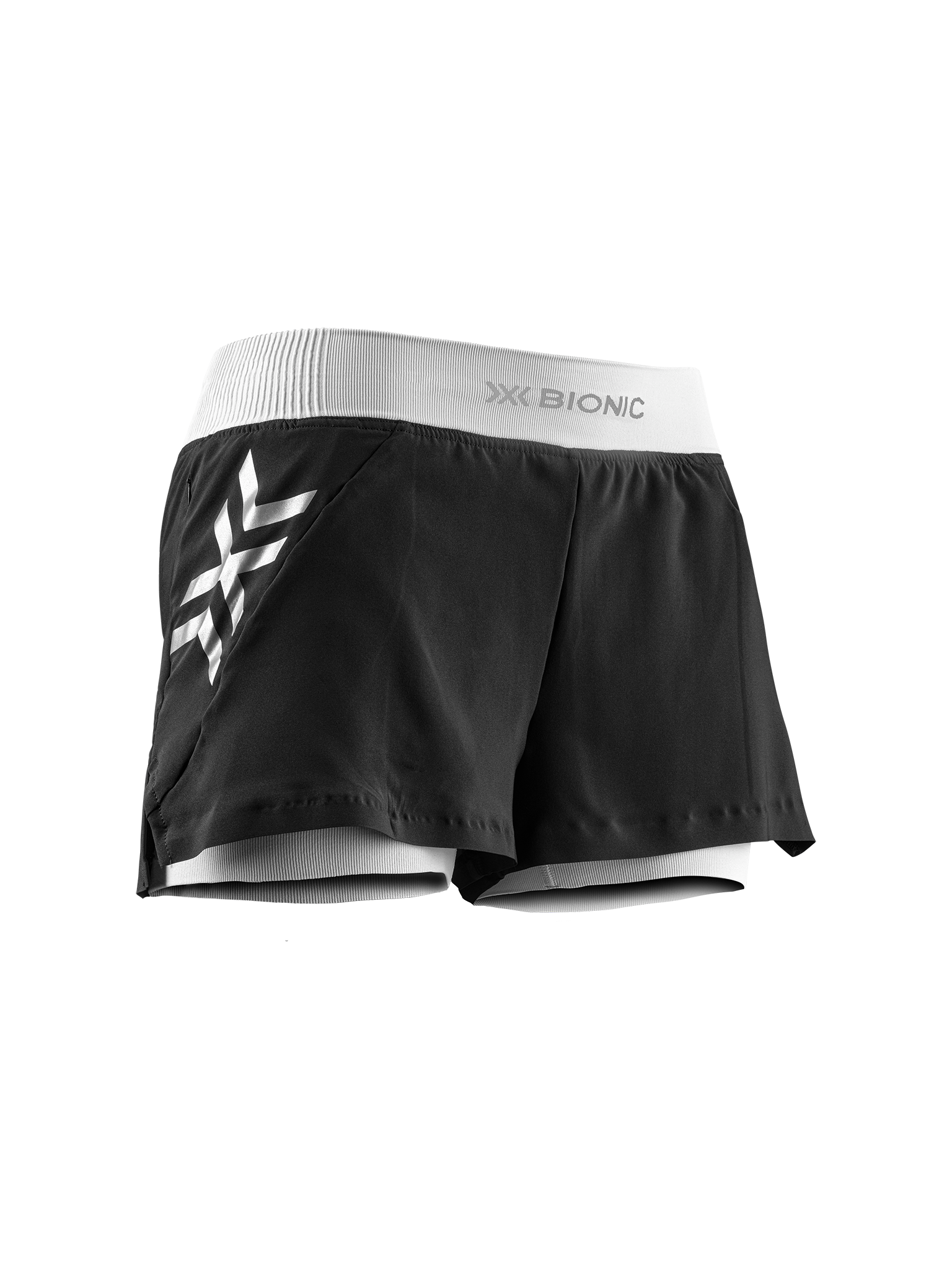 X-BIONIC TWYCE RACE 2in1 SHORTS WMN - Arctic White Pearl Grey - Hybrid Shorts - 1 of 9