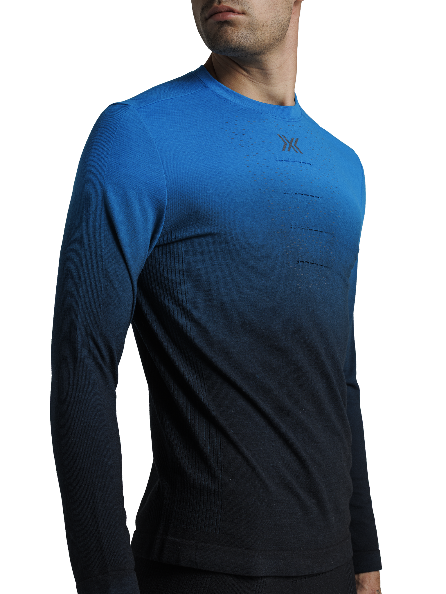 X-BIONIC MIGHTYWOOL SHIRT LS MEN - Eternal Ice X Black - Longsleeves - 10 of 11