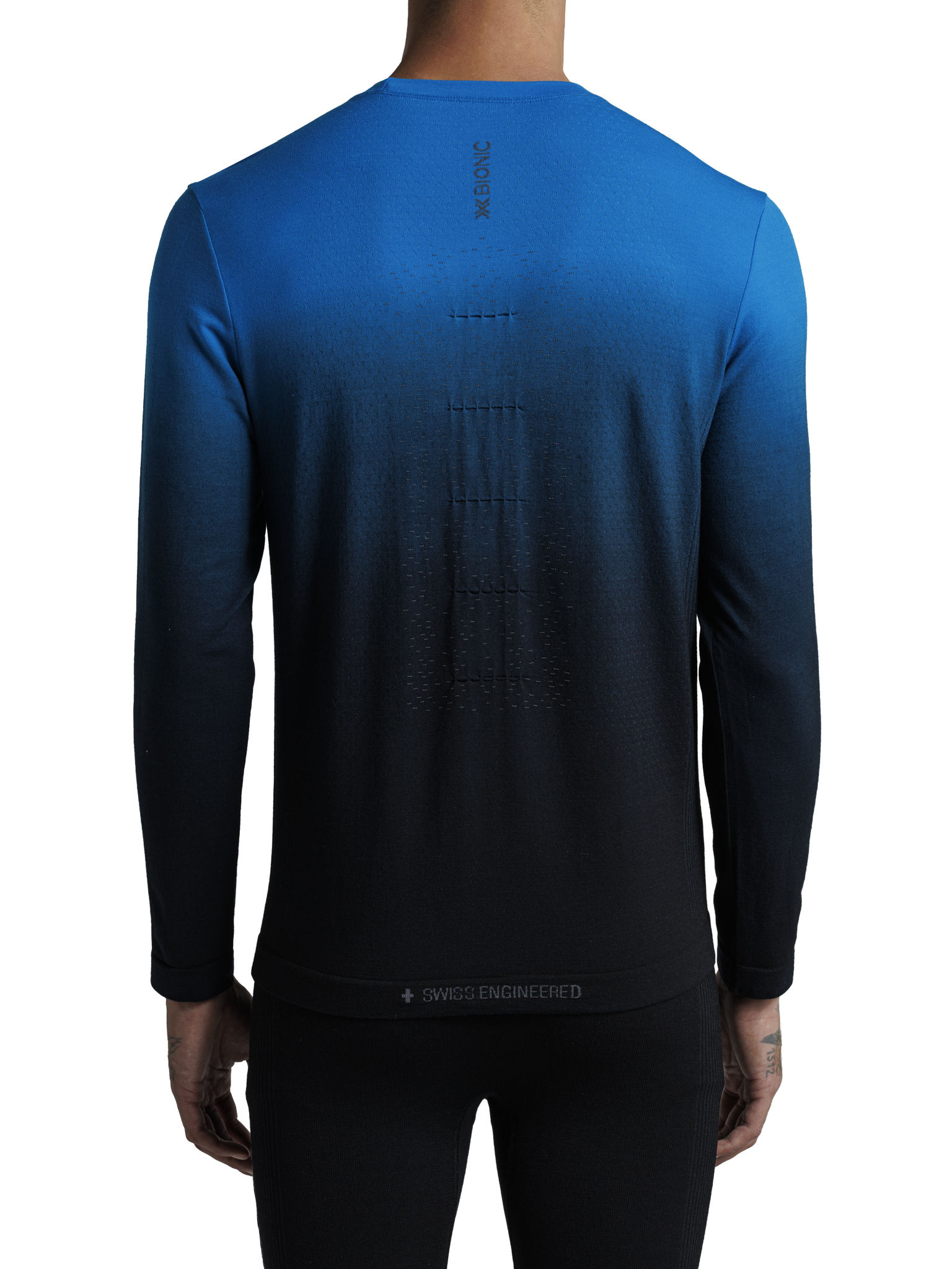 X-BIONIC MIGHTYWOOL SHIRT LS MEN - Eternal Ice X Black - Longsleeves - 11 of 11