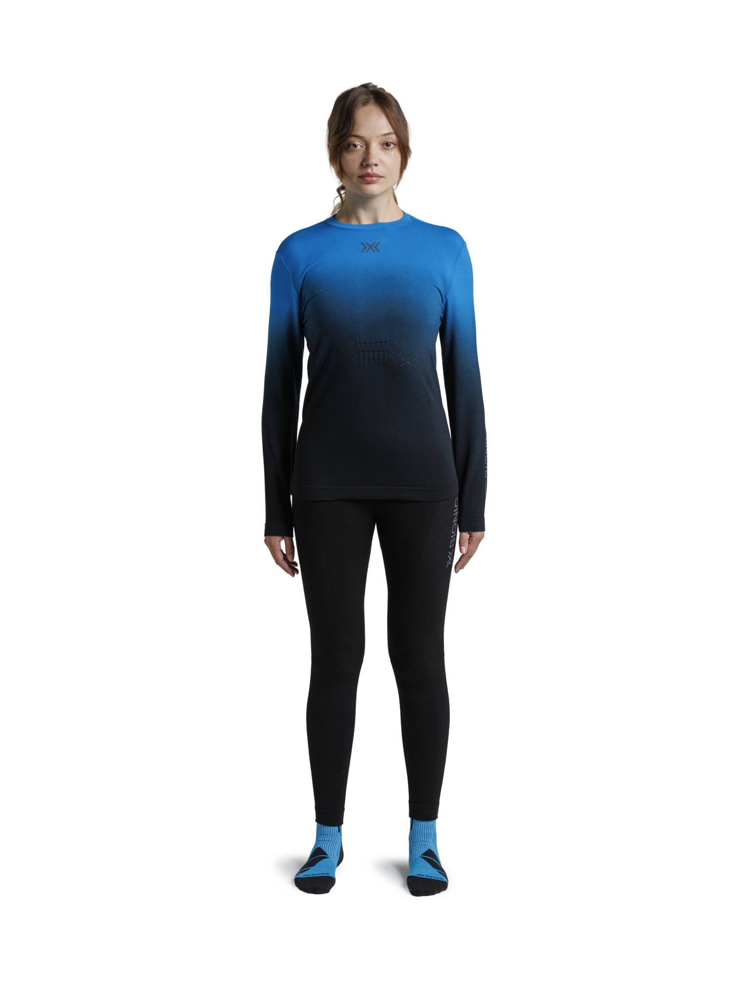 X-BIONIC MIGHTYWOOL SHIRT LS WMN - Eternal Ice X Black - Longsleeves - 3 of 11