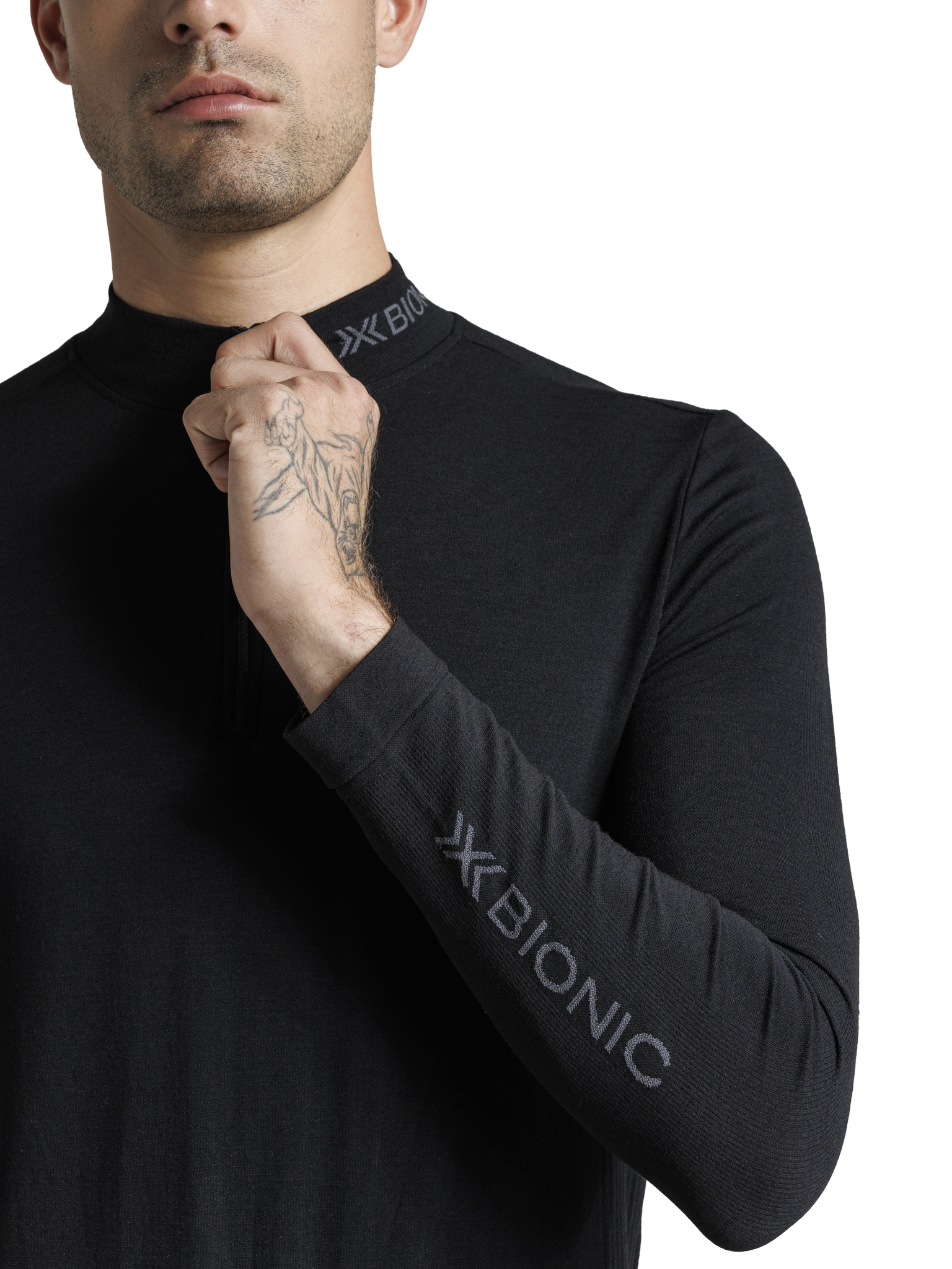 X-BIONIC MIGHTYWOOL SHIRT LS 1/2 ZIP MEN - X Black - Longsleeves - 8 of 12