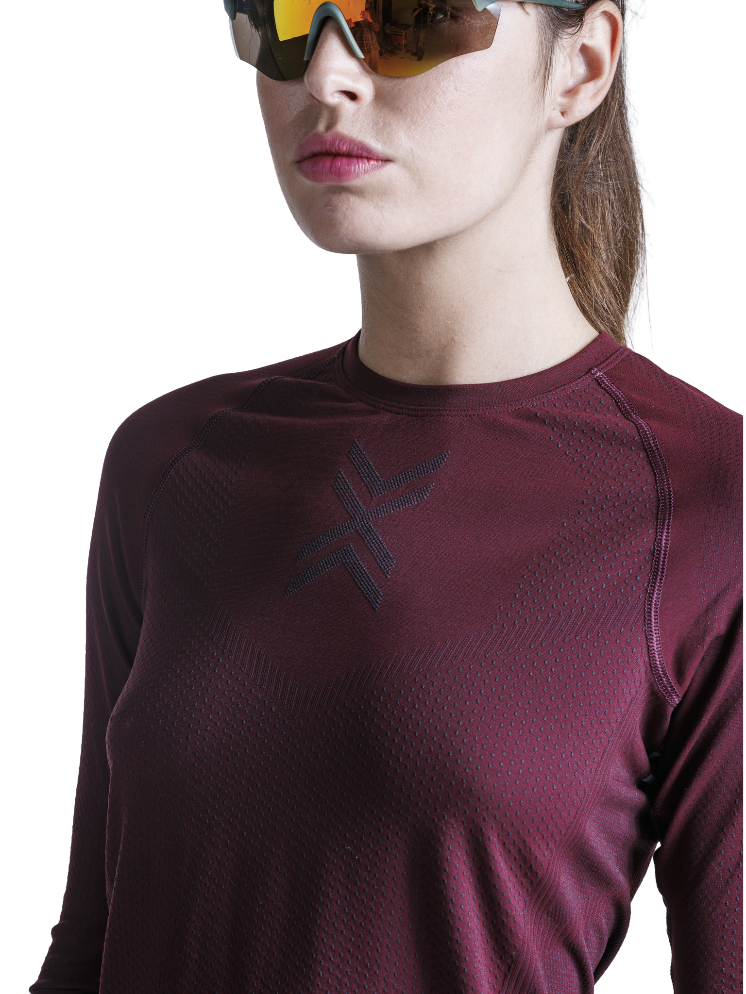 X-BIONIC XCEED RUN SHIRT LS WMN - Oxide Red X Black - Longsleeves - 15 of 23