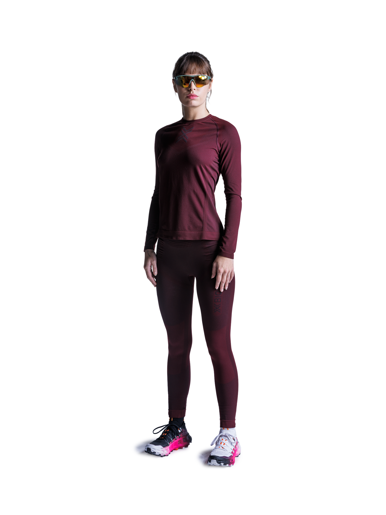 X-BIONIC XCEED RUN SHIRT LS WMN - Oxide Red X Black - Longsleeves - 20 of 23