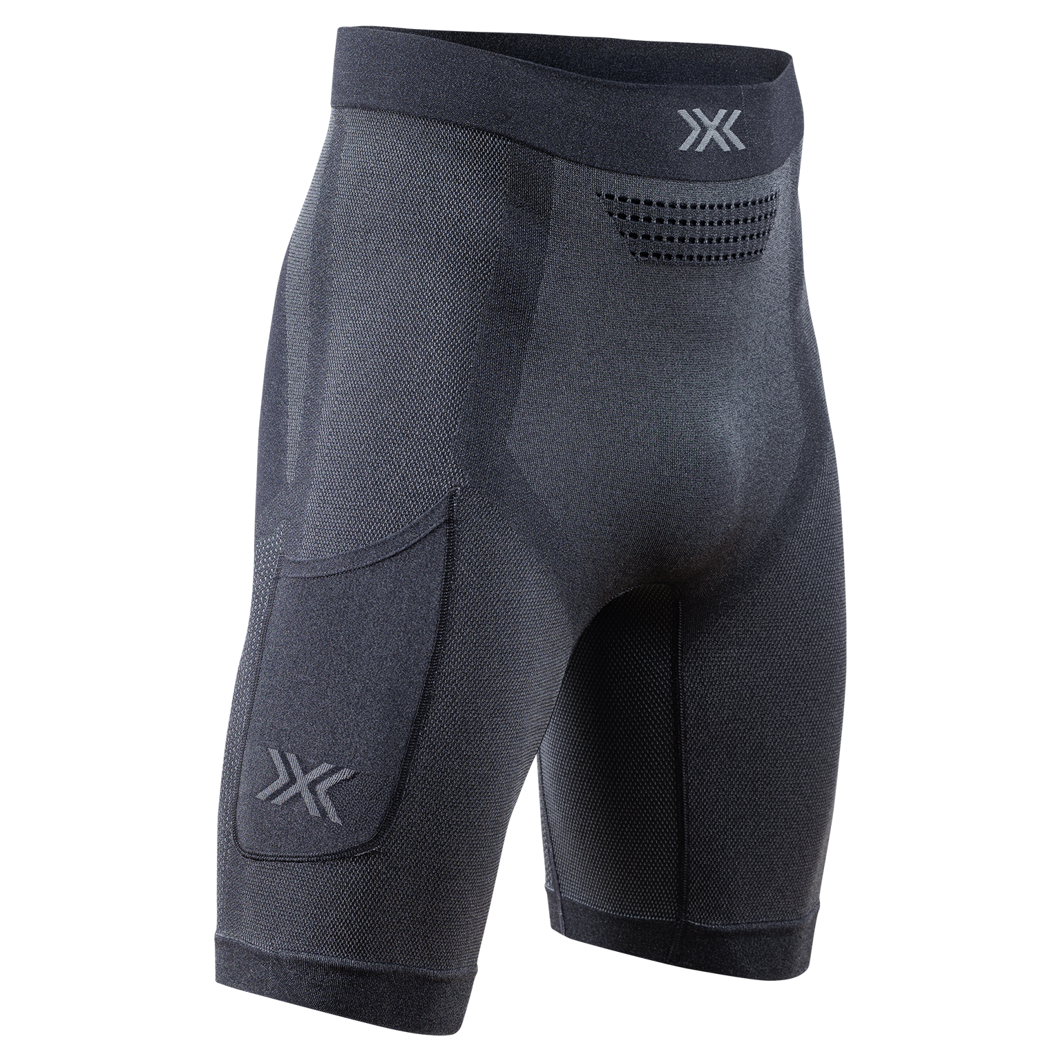 X-BIONIC XCEED RUN SHORT TIGHTS MEN - X Black Rhino Grey - Shorts - 1 of 12