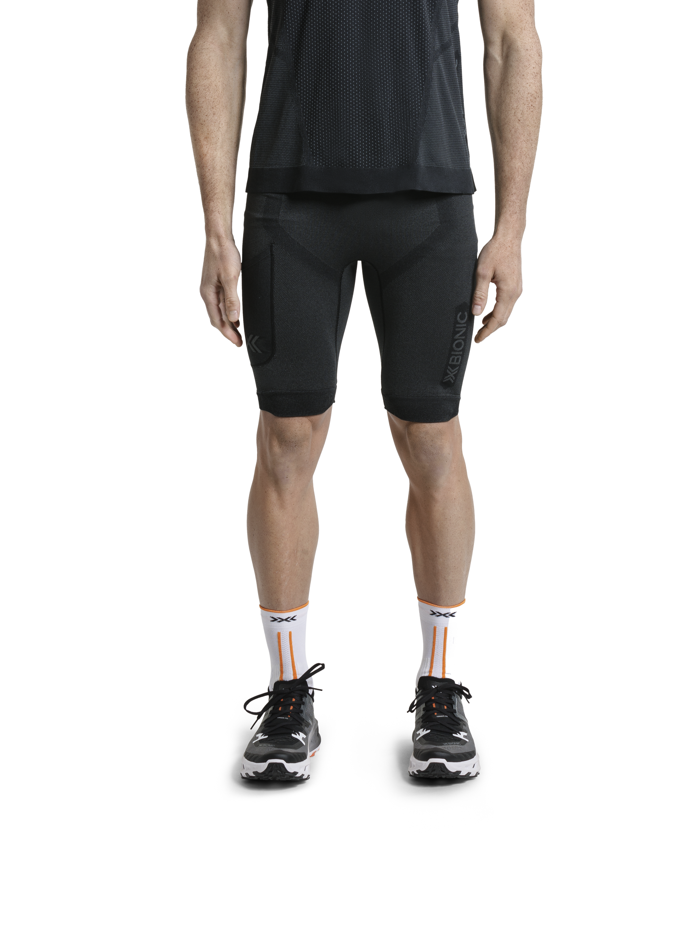 X-BIONIC XCEED RUN SHORT TIGHTS MEN - X Black Rhino Grey - Shorts - 3 of 12