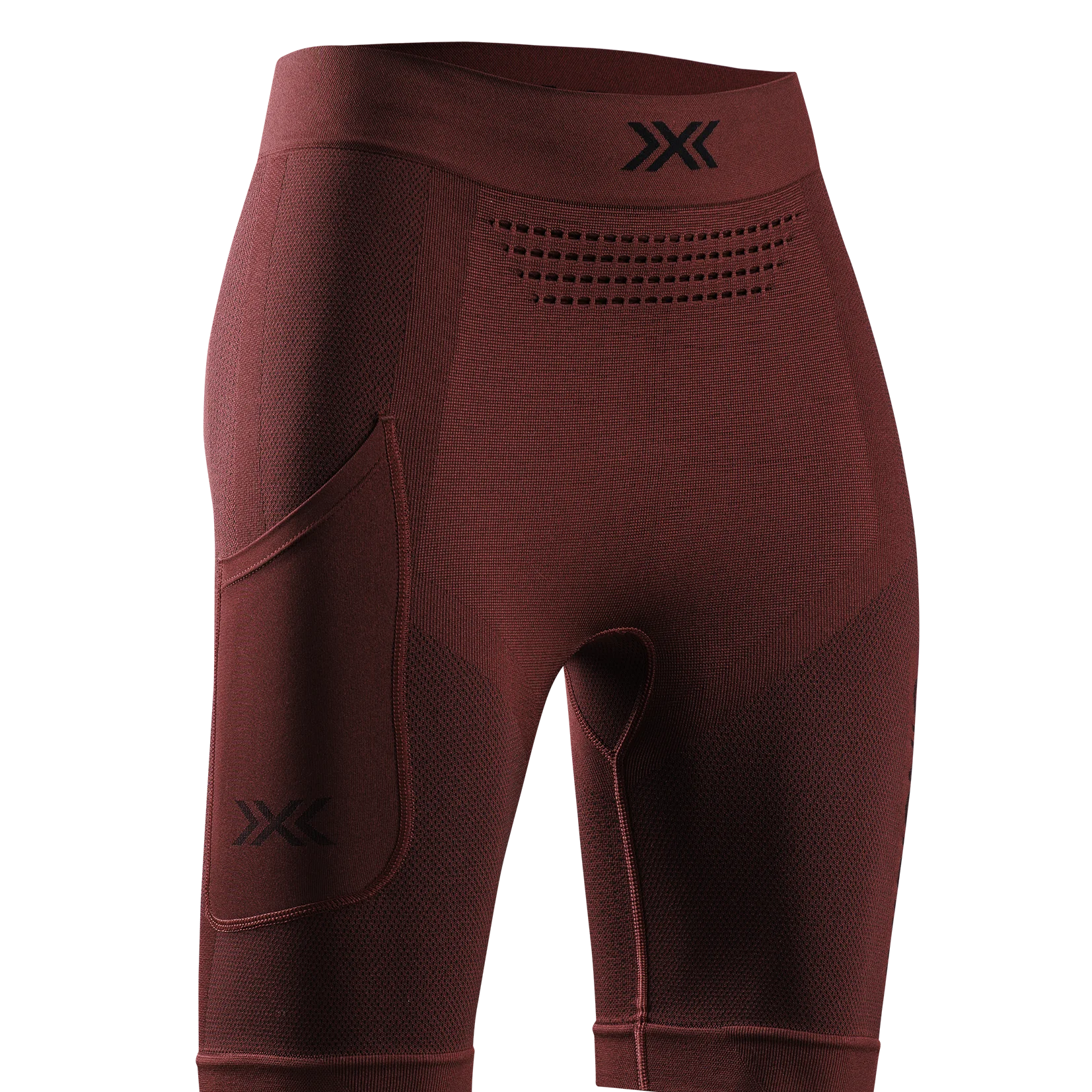 X-BIONIC XCEED RUN SHORT TIGHTS WMN - Oxide Red X Black - Shorts - 1 of 20