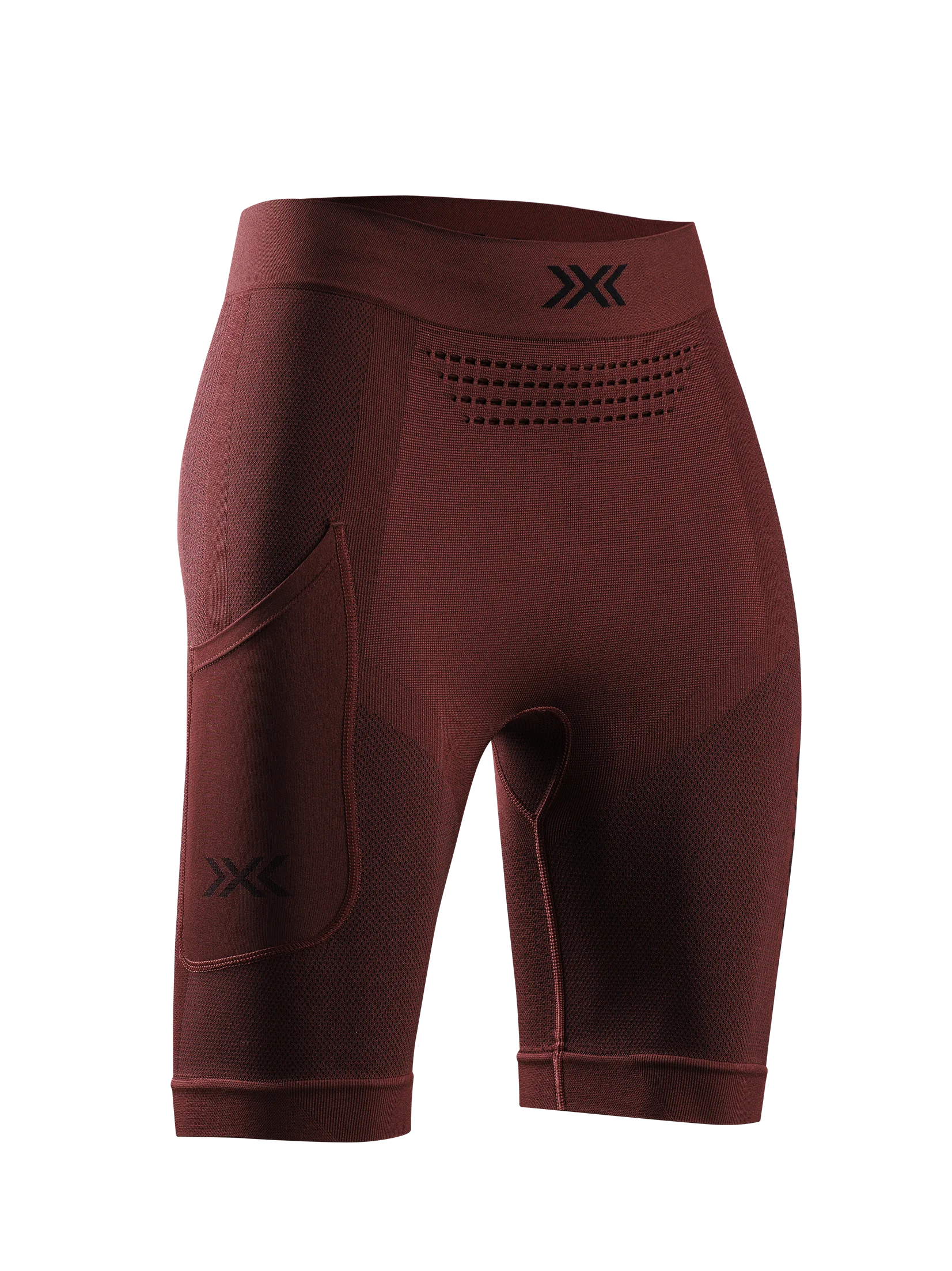 X-BIONIC XCEED RUN SHORT TIGHTS WMN - Oxide Red X Black - Shorts - 1 of 20