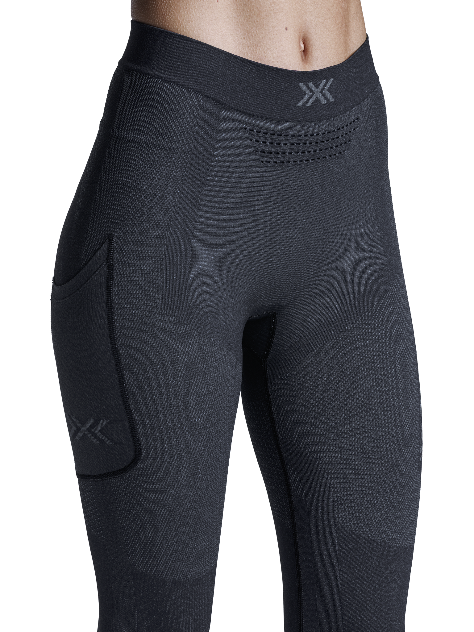 X-BIONIC XCEED RUN LONG TIGHTS WMN - X Black Rhino Grey - Pants - 4 of 14