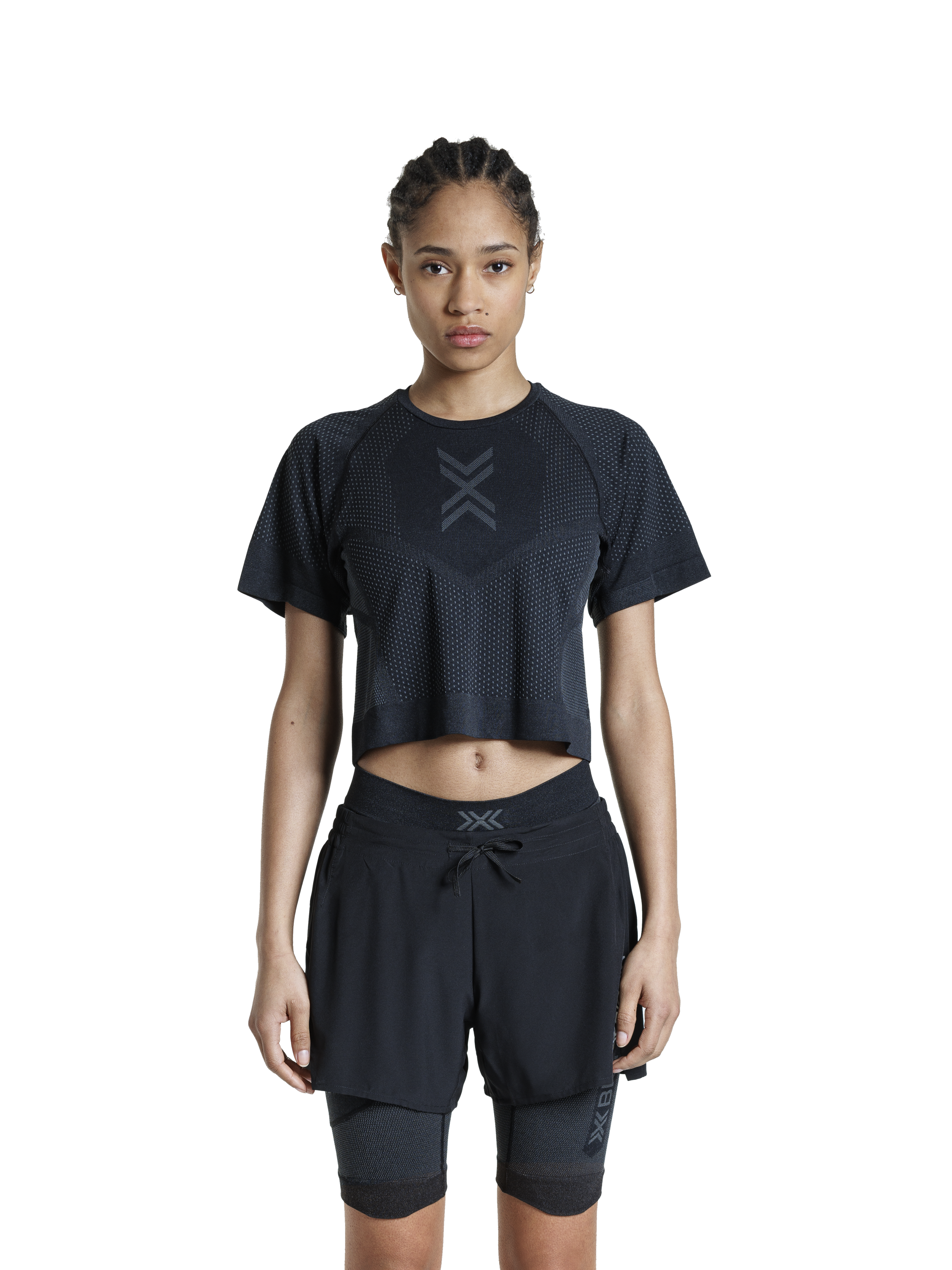 X-BIONIC XCEED RUN CROP TOP WMN - X Black Rhino Grey - Tanks - 3 of 3