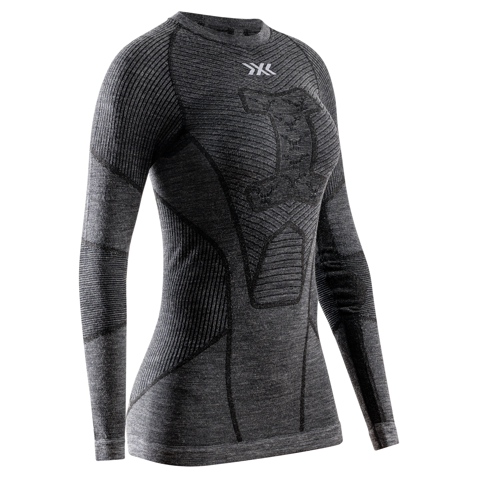 X-BIONIC SYMBIO MERINO SHIRT LS WMN - Rhino Grey - Longsleeves - 1 of 9