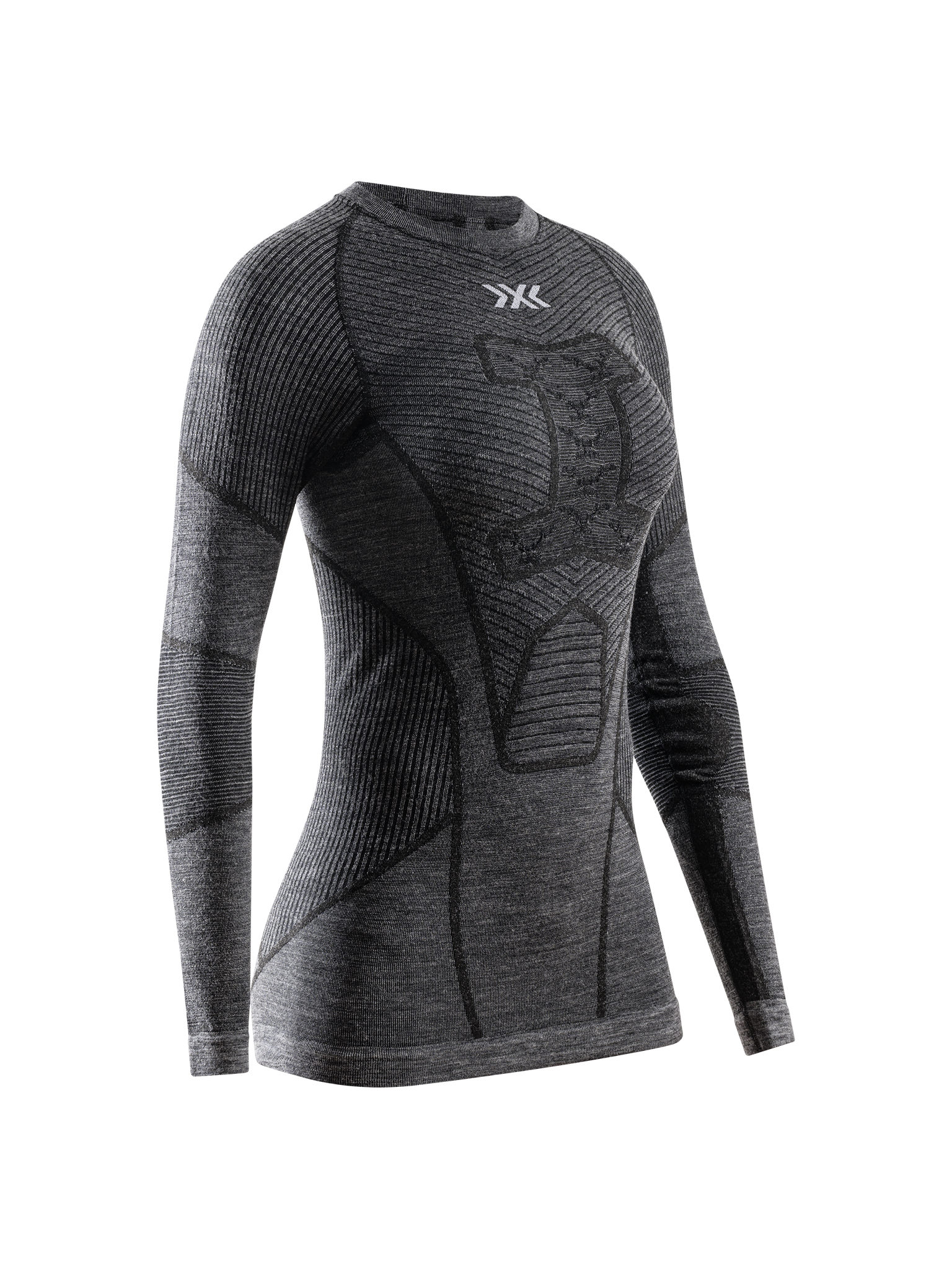X-BIONIC SYMBIO MERINO SHIRT LS WMN - Rhino Grey - Longsleeves - 1 of 9
