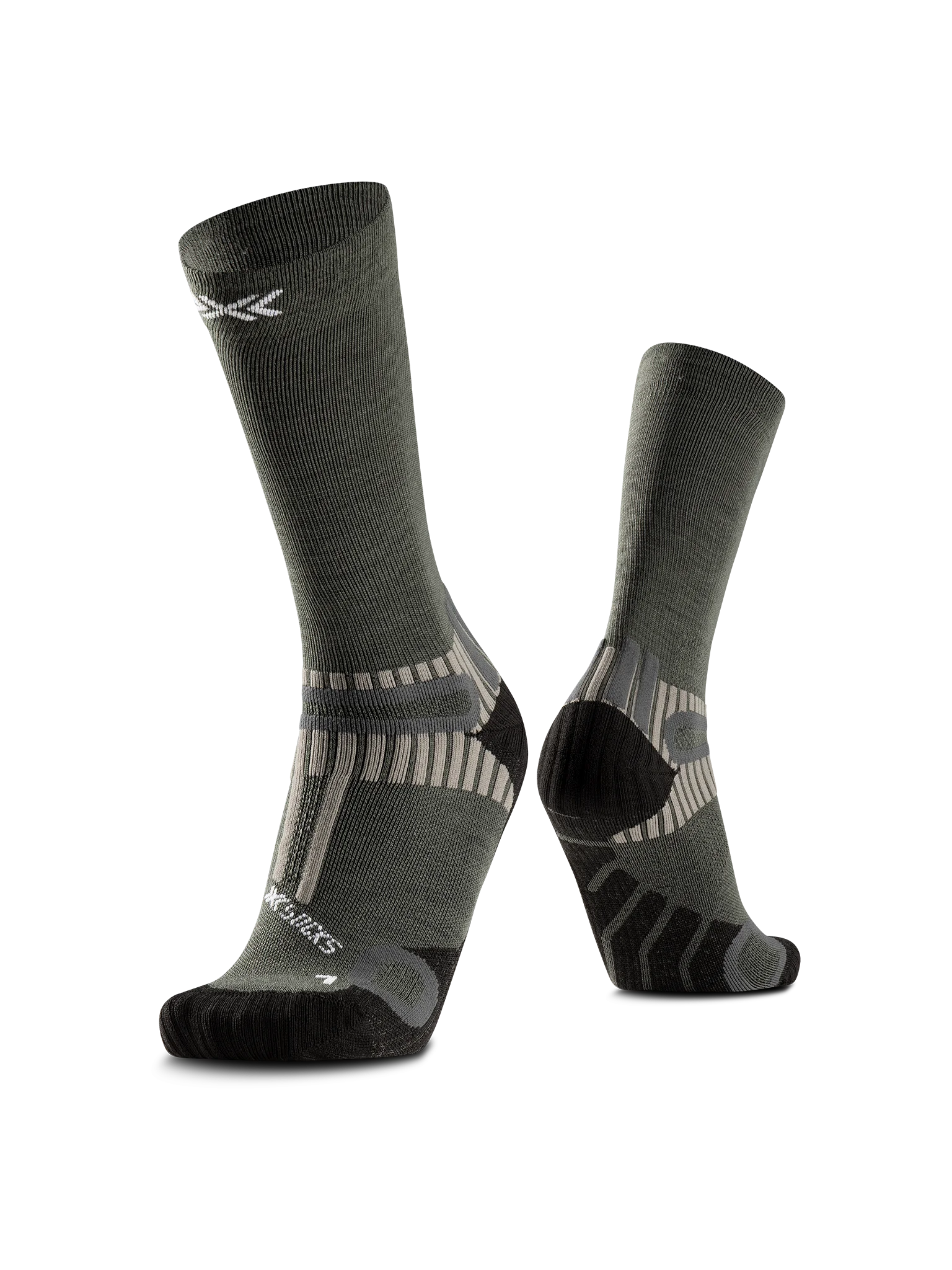 X-SOCKS HIKE PERFORM MERINO CREW - Heather Olive - Crew - 5 of 12