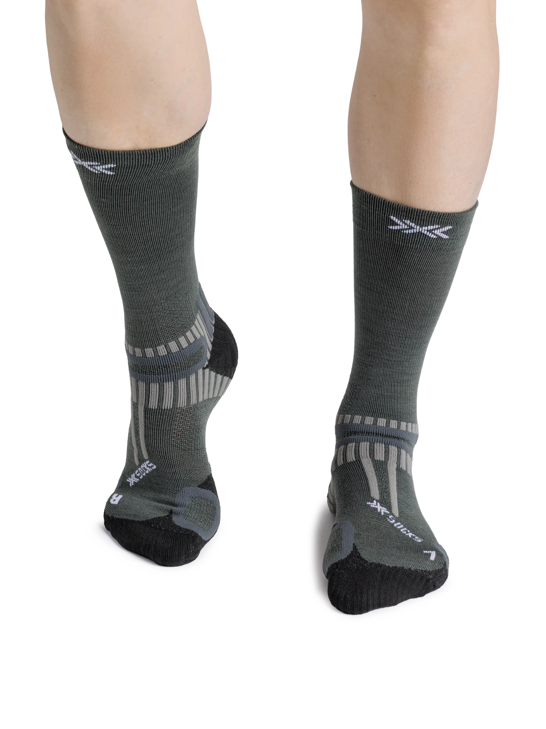 X-SOCKS HIKE PERFORM MERINO CREW - Heather Olive - Crew - 7 of 12