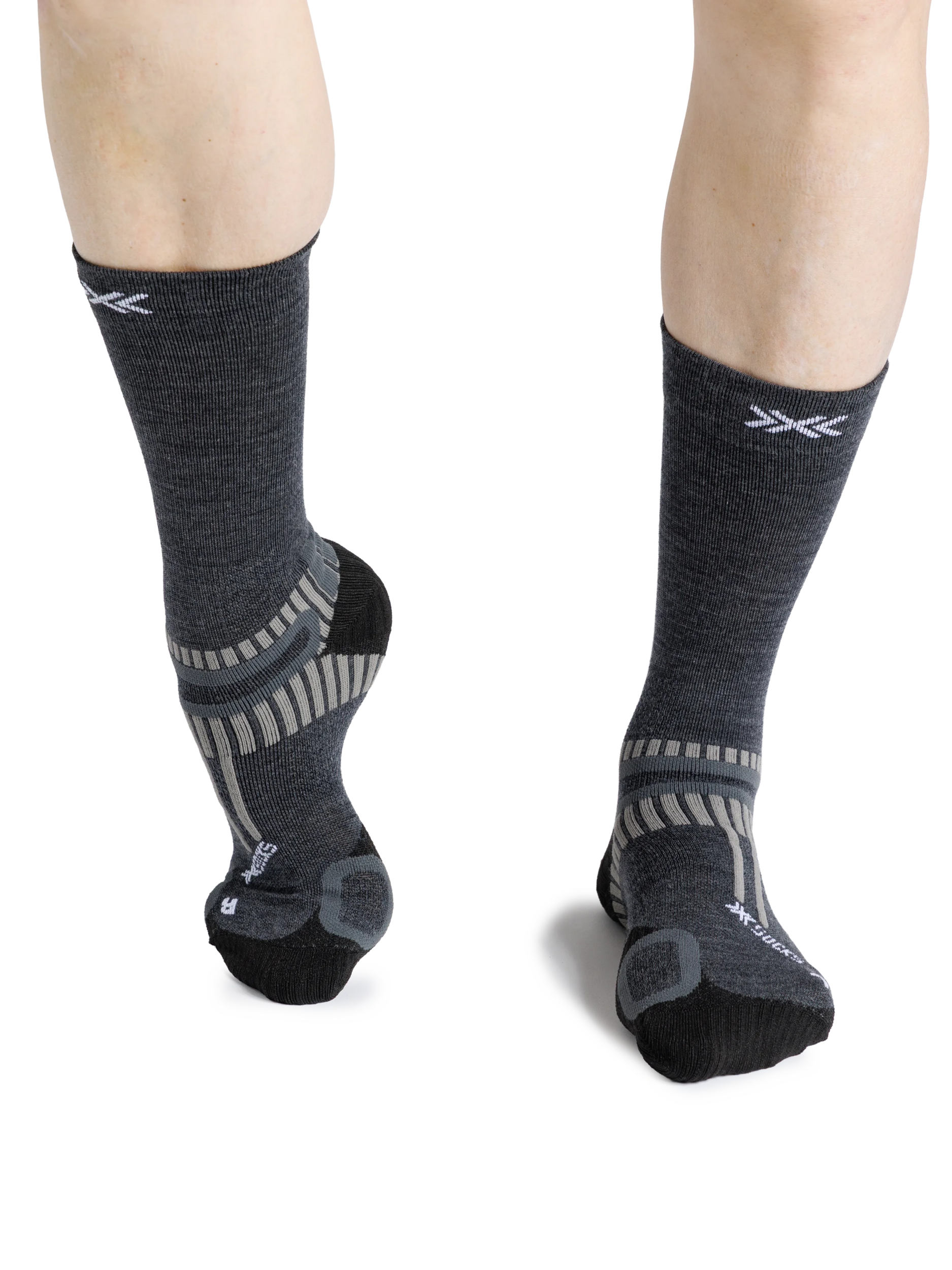 X-SOCKS HIKE PERFORM MERINO CREW - Heather Grey - Crew - 10 of 12
