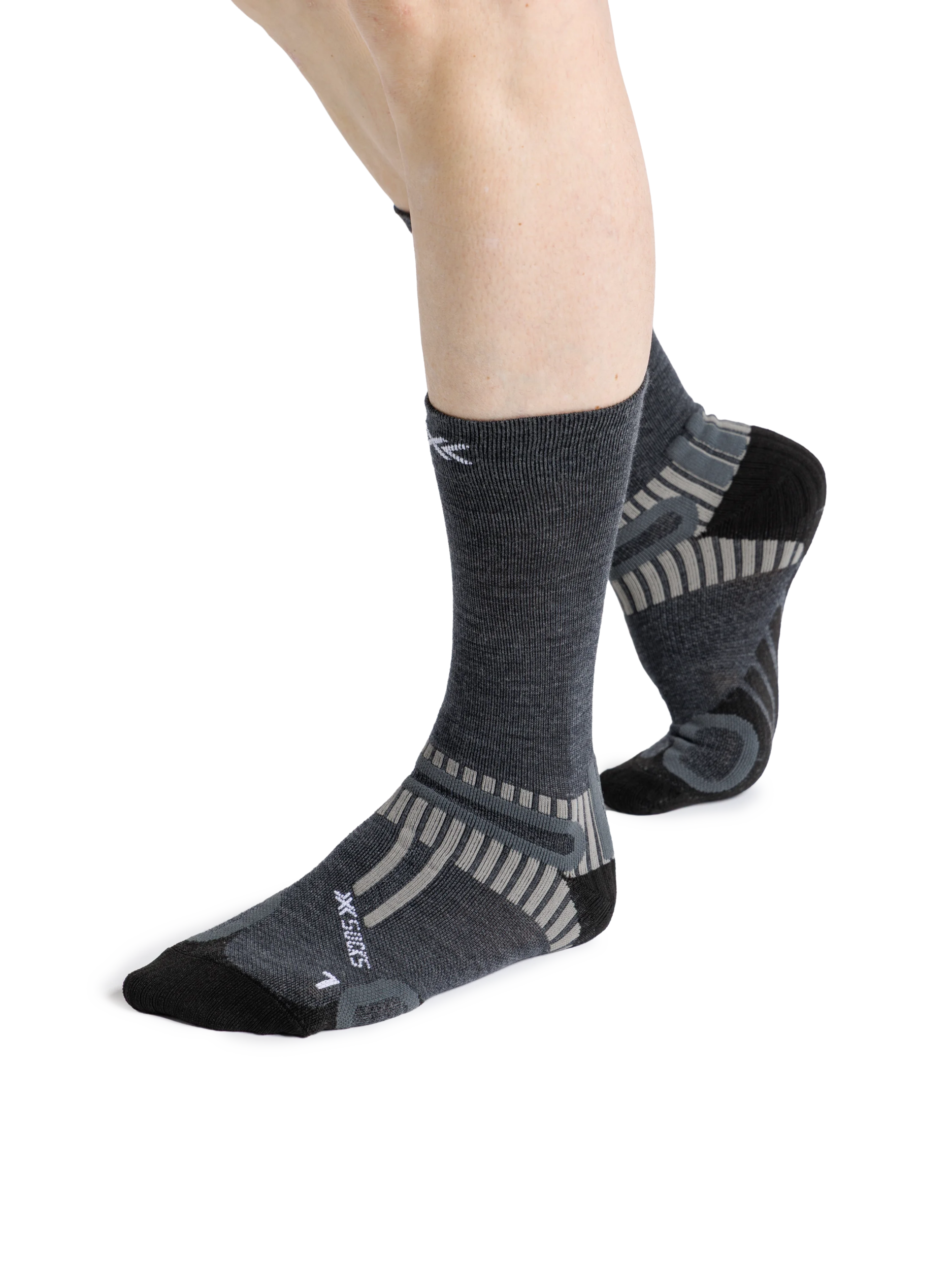 X-SOCKS HIKE PERFORM MERINO CREW - Heather Grey - Crew - 12 of 12