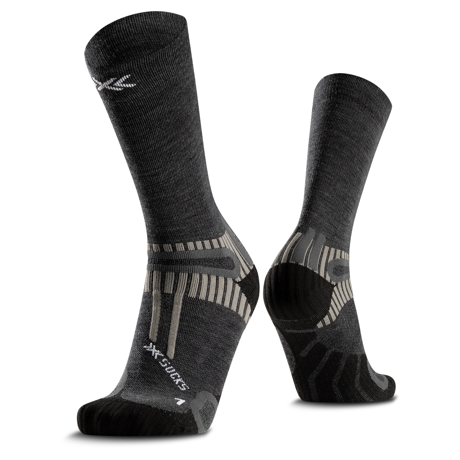 X-SOCKS HIKE PERFORM MERINO CREW - Heather Grey - Crew - 9 of 12