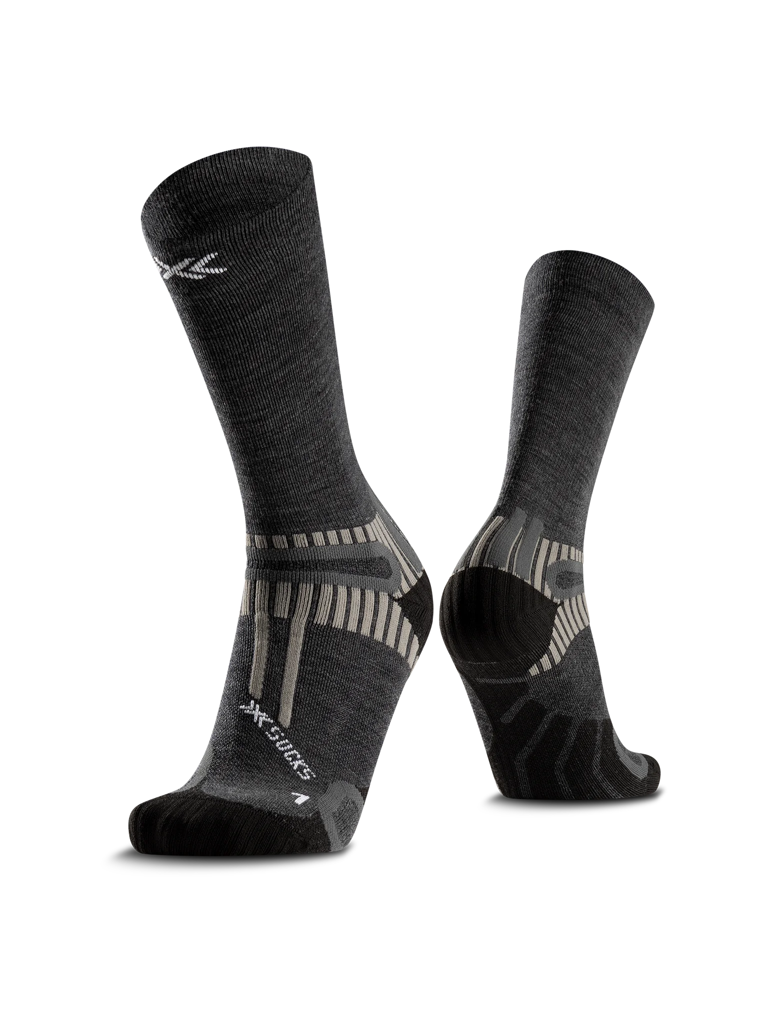 X-SOCKS HIKE PERFORM MERINO CREW - Heather Grey - Crew - 9 of 12