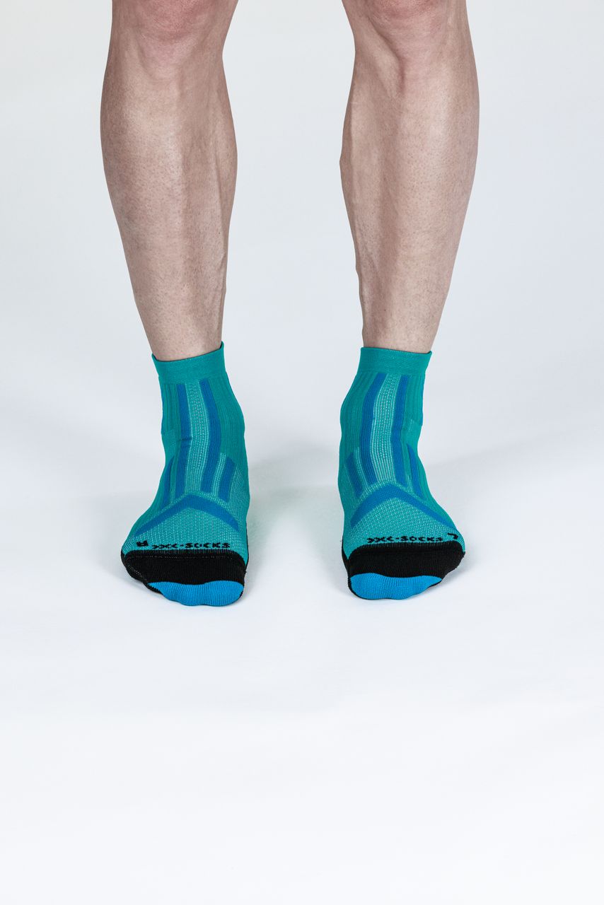 X-SOCKS TRAILRUN PERFORM ANKLE - Lake Green Sunset Blue - Ankle - 3 of 5