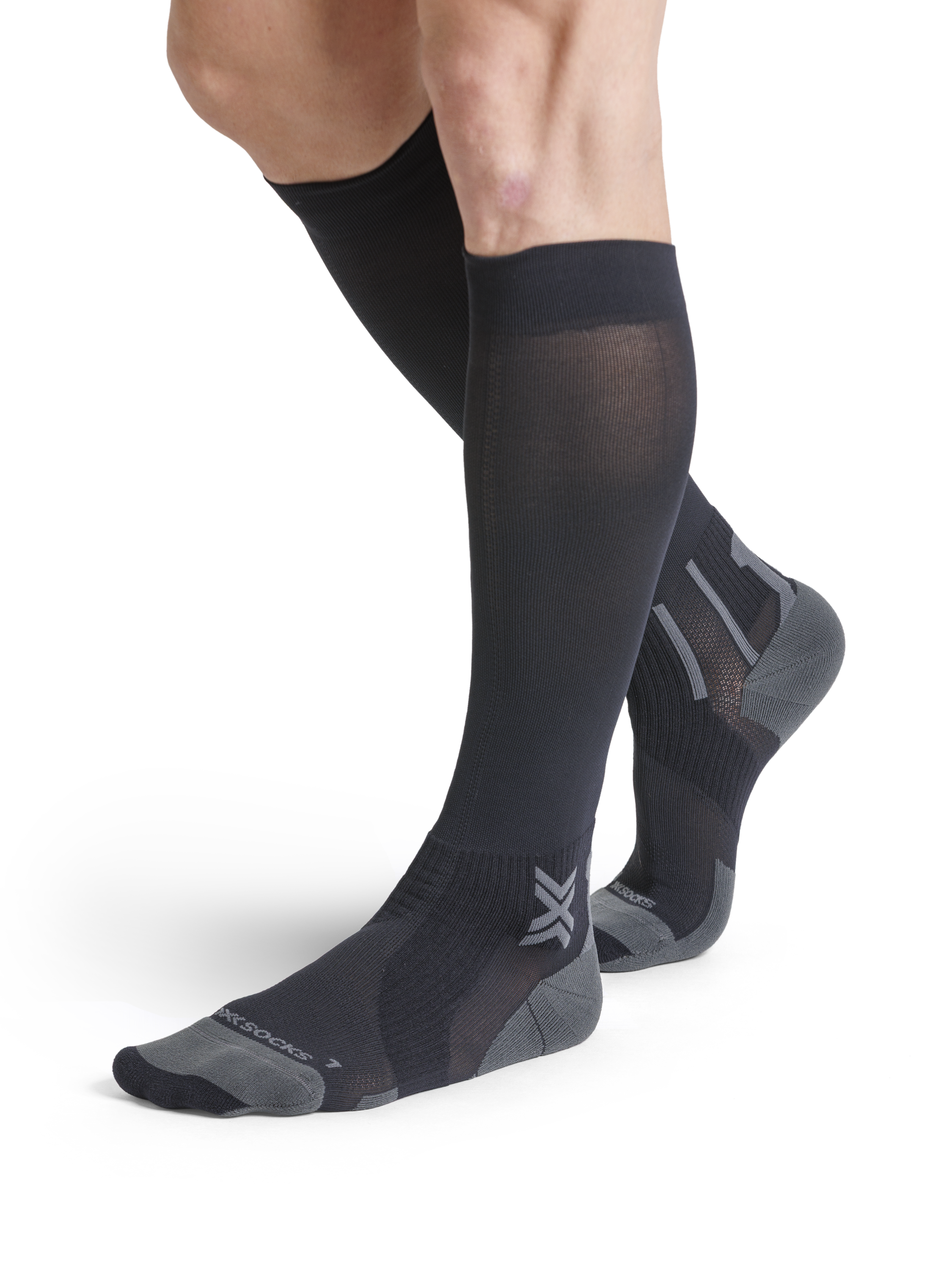 X-SOCKS RUN PERFORM OTC - Black Charcoal - Over The Calf - 5 of 5