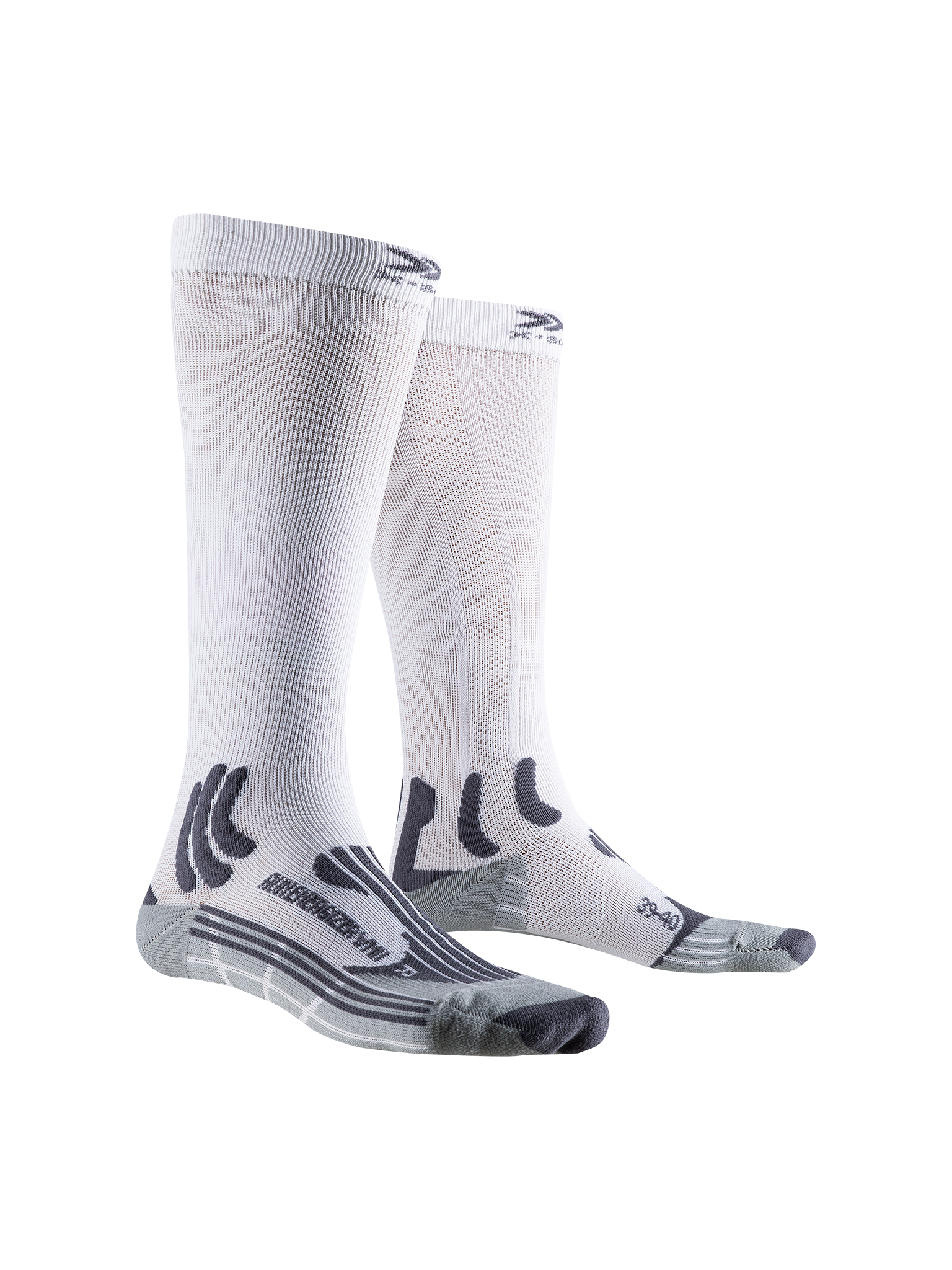 X-SOCKS RUN ENERGIZER WMN - White Grey - Over The Calf - 1 of 2