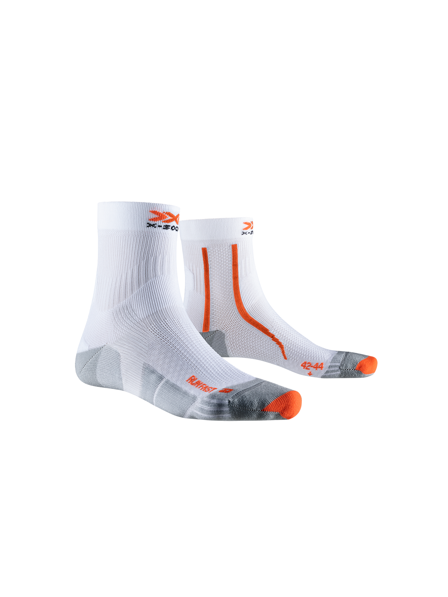 X-SOCKS RUN FAST 4.0 - Arctic White Trick Orange - Crew - 2 of 6