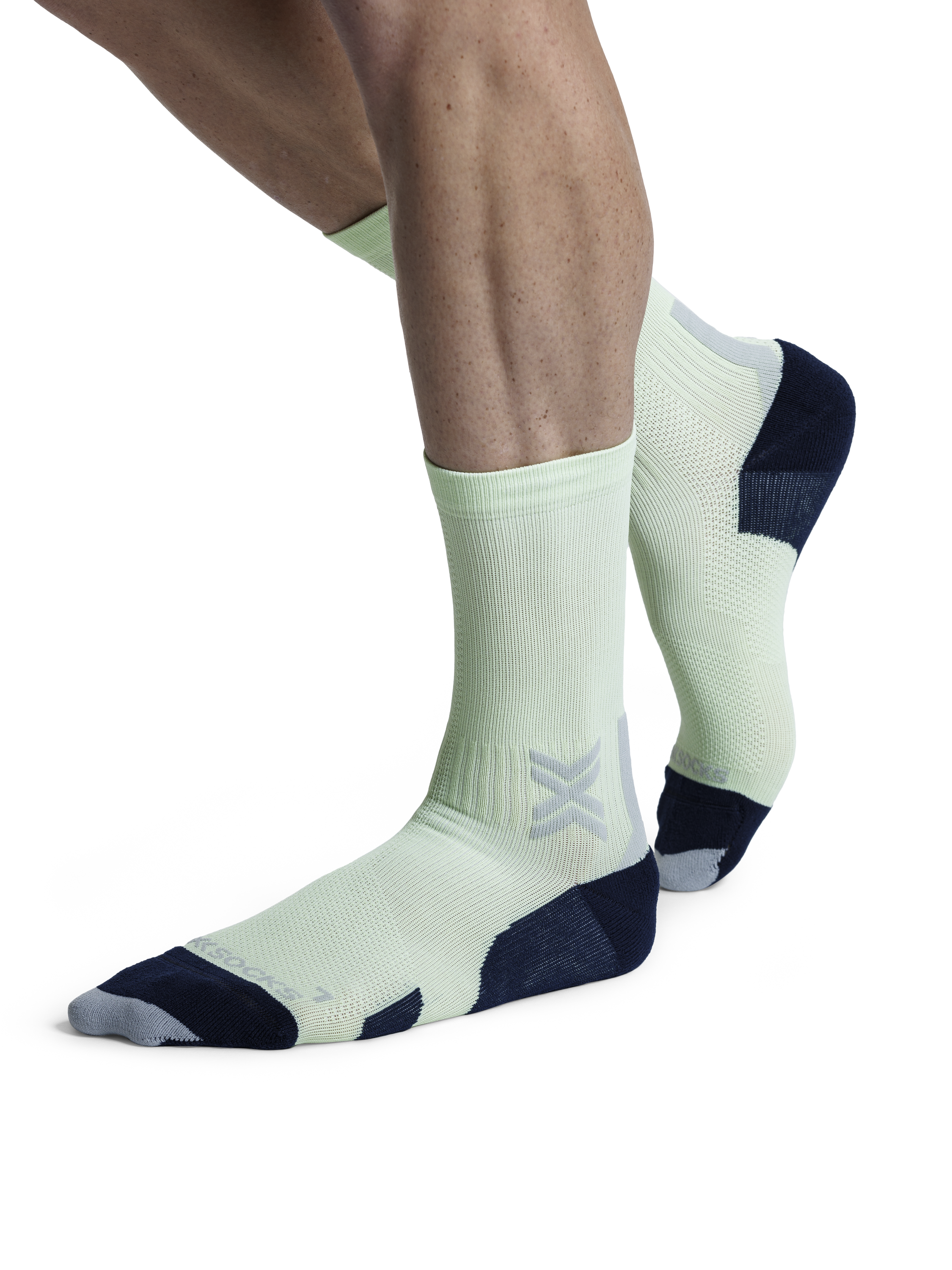 X-SOCKS RUN DISCOVER CREW - Neolime X Black - Crew - 6 of 28