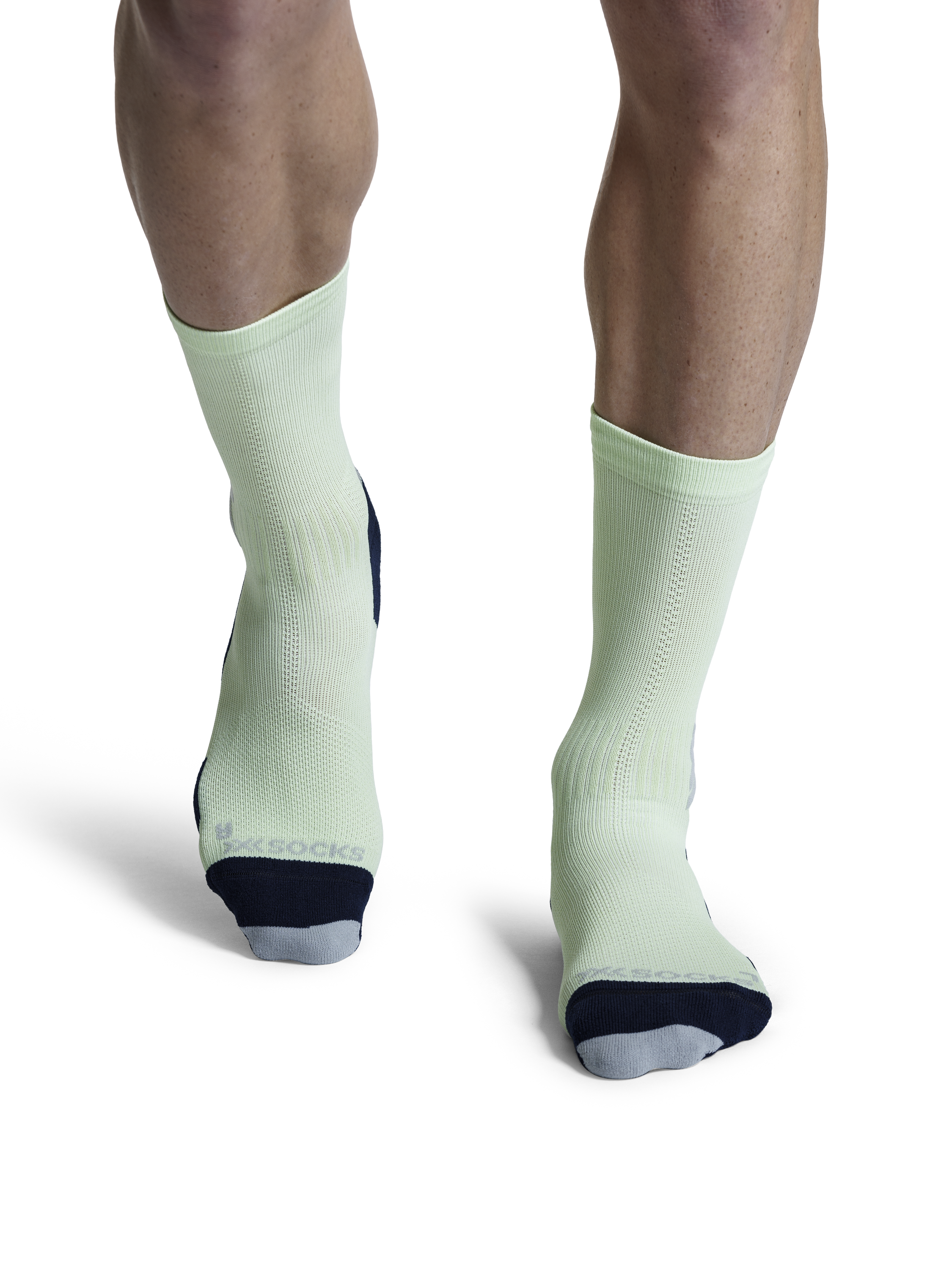 X-SOCKS RUN DISCOVER CREW - Neolime X Black - Crew - 7 of 28